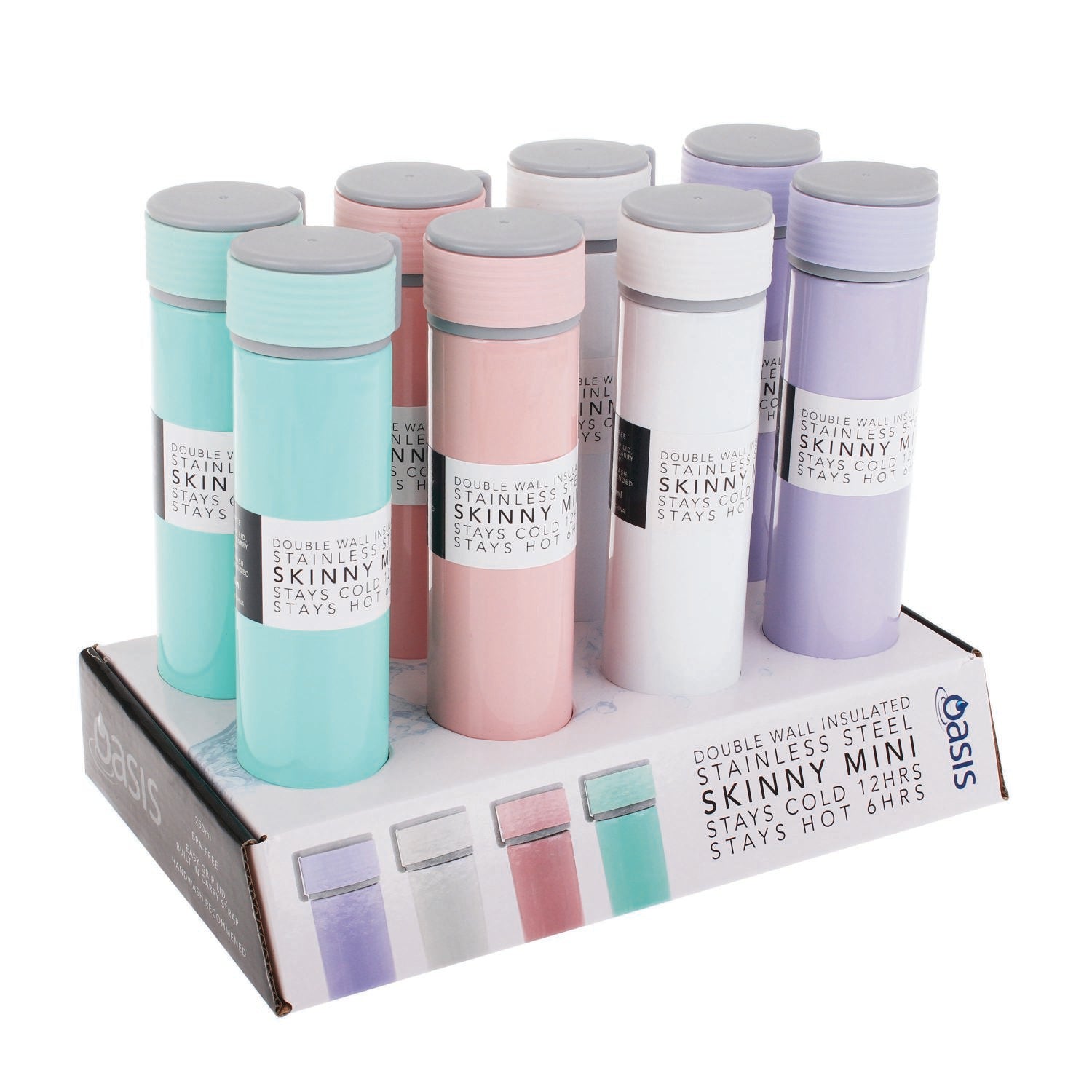 Oasis S/S Flip-Top With Lock Vacuum Flask 480ML - Pink Lemonade