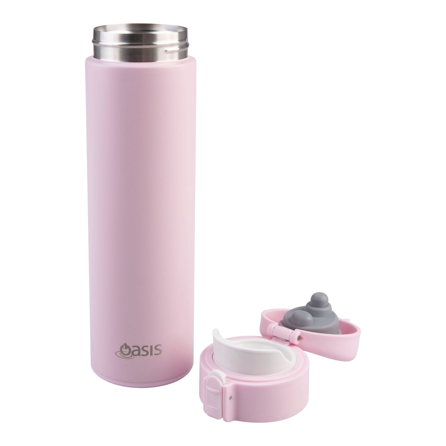 Oasis S/S Flip-Top With Lock Vacuum Flask 480ML - Pink Lemonade