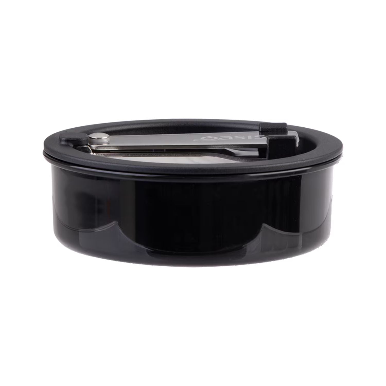 Oasis S/S Insulated Dual Compartment Food Jar W Handle And Spoon 700ML - Black