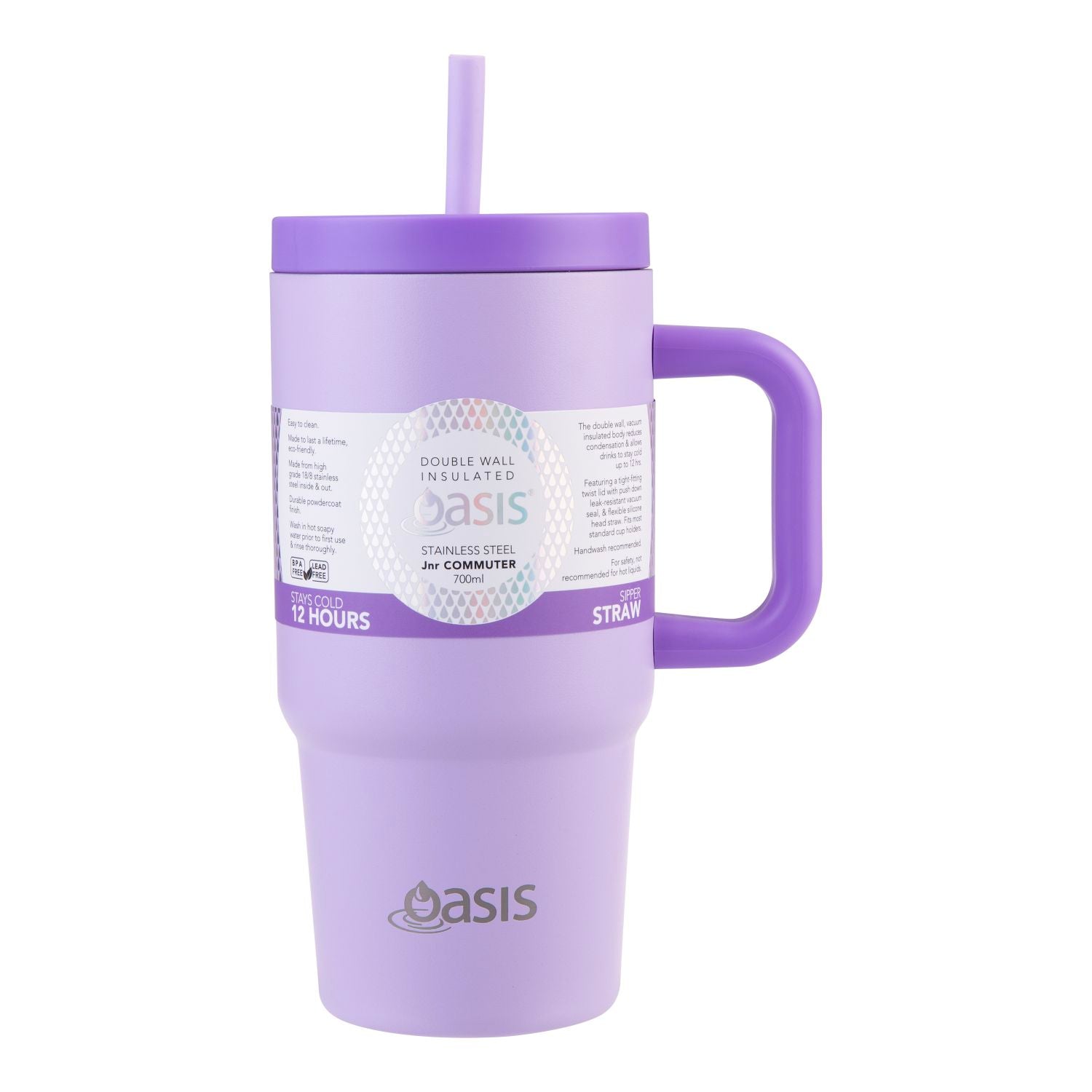 Oasis S/S Insulated Mini Commuter Travel Tumbler 700Ml Cap Only - Lilac