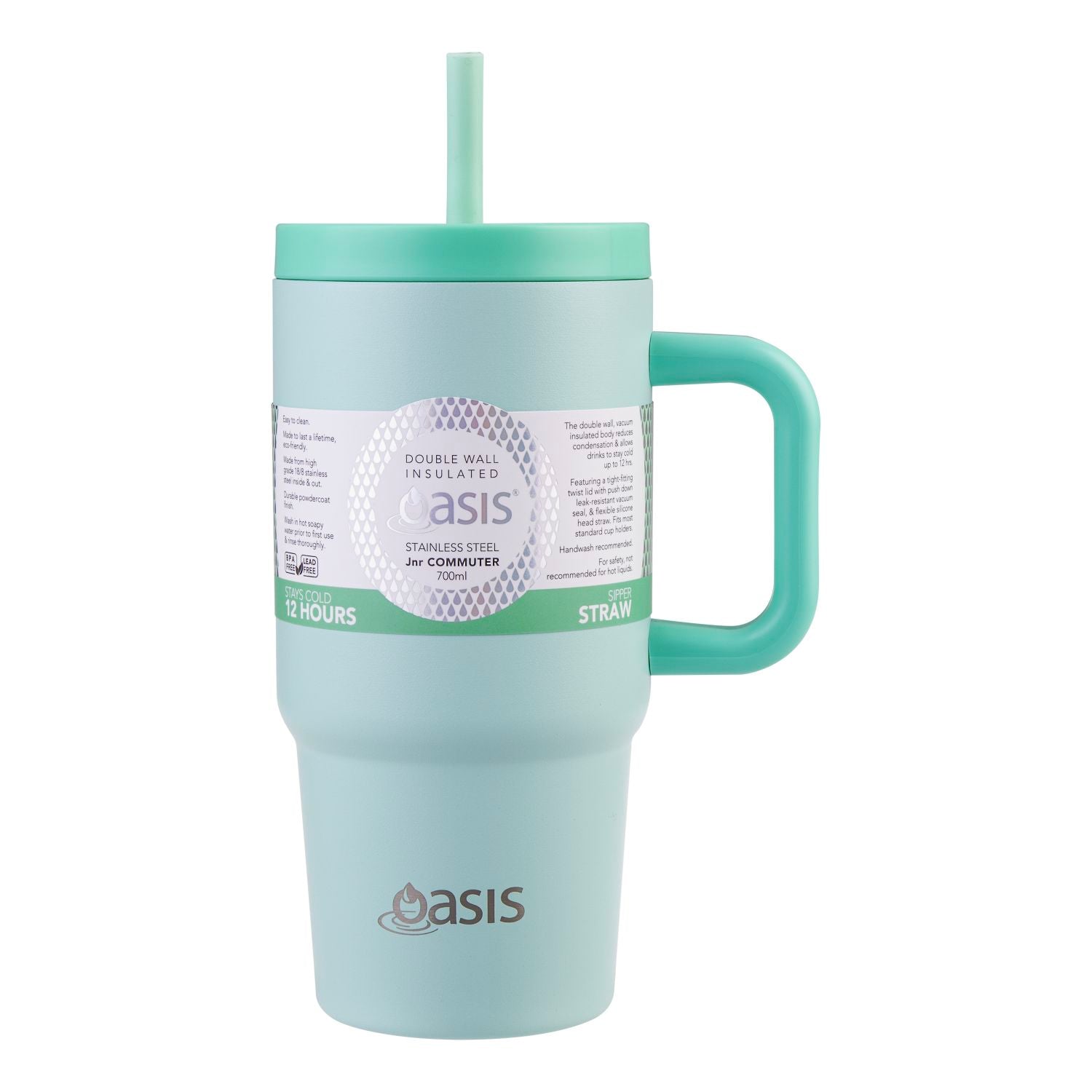 Oasis S/S Insulated Mini Commuter Travel Tumbler 700Ml Cap Only - Mint