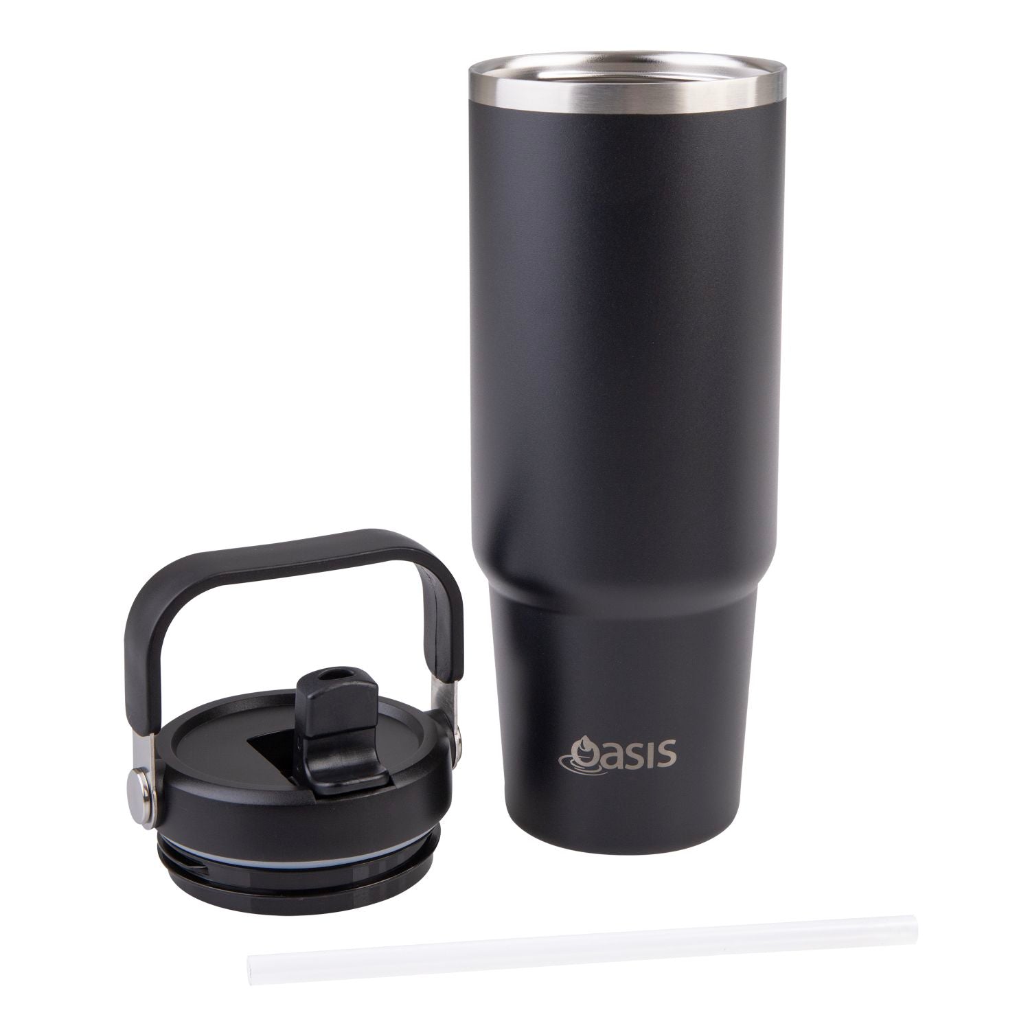 Oasis S/S Insulated Voyager Carry Tumbler Cap Only - Black