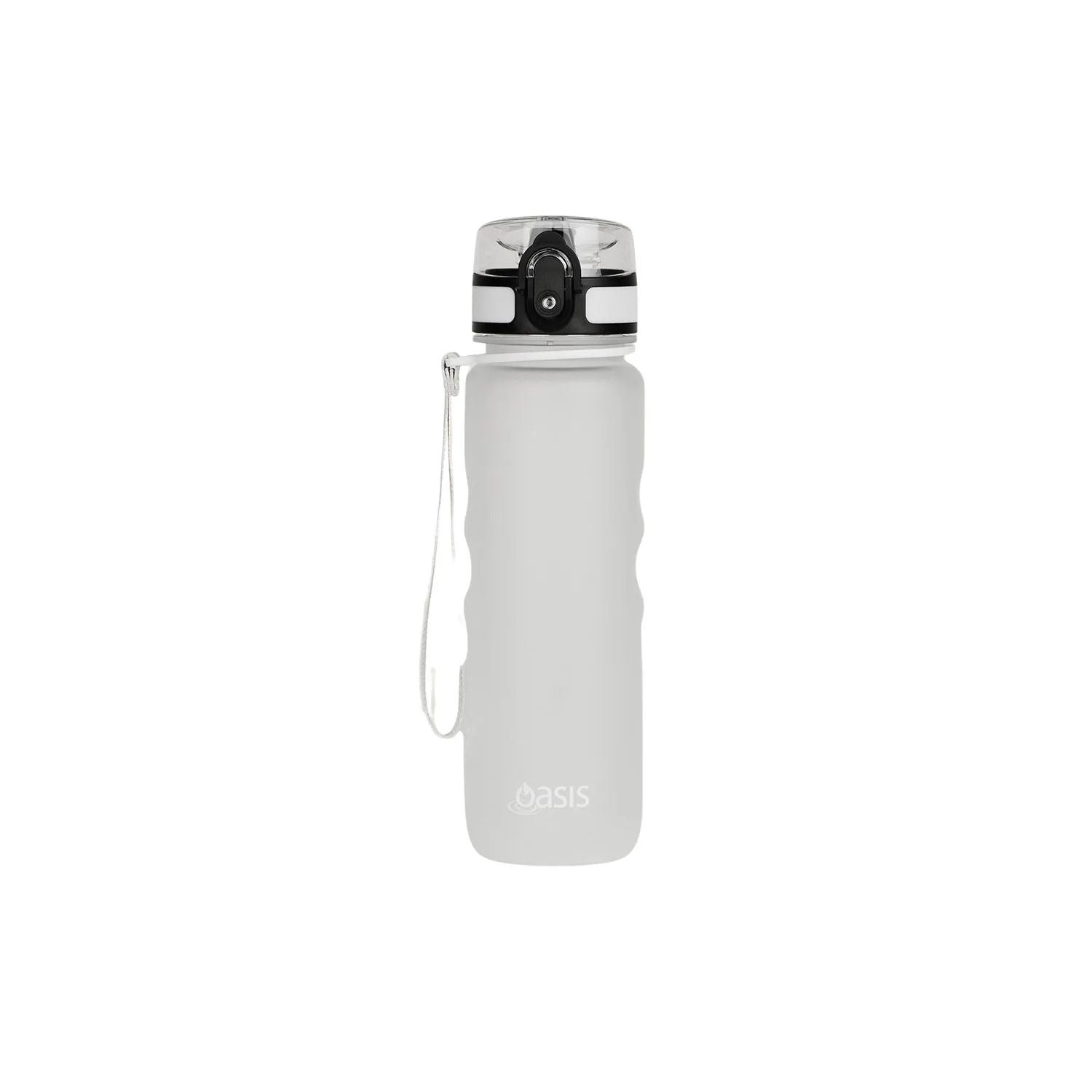Oasis Tritan Motivation Bottle 1L W Handle Strap - White