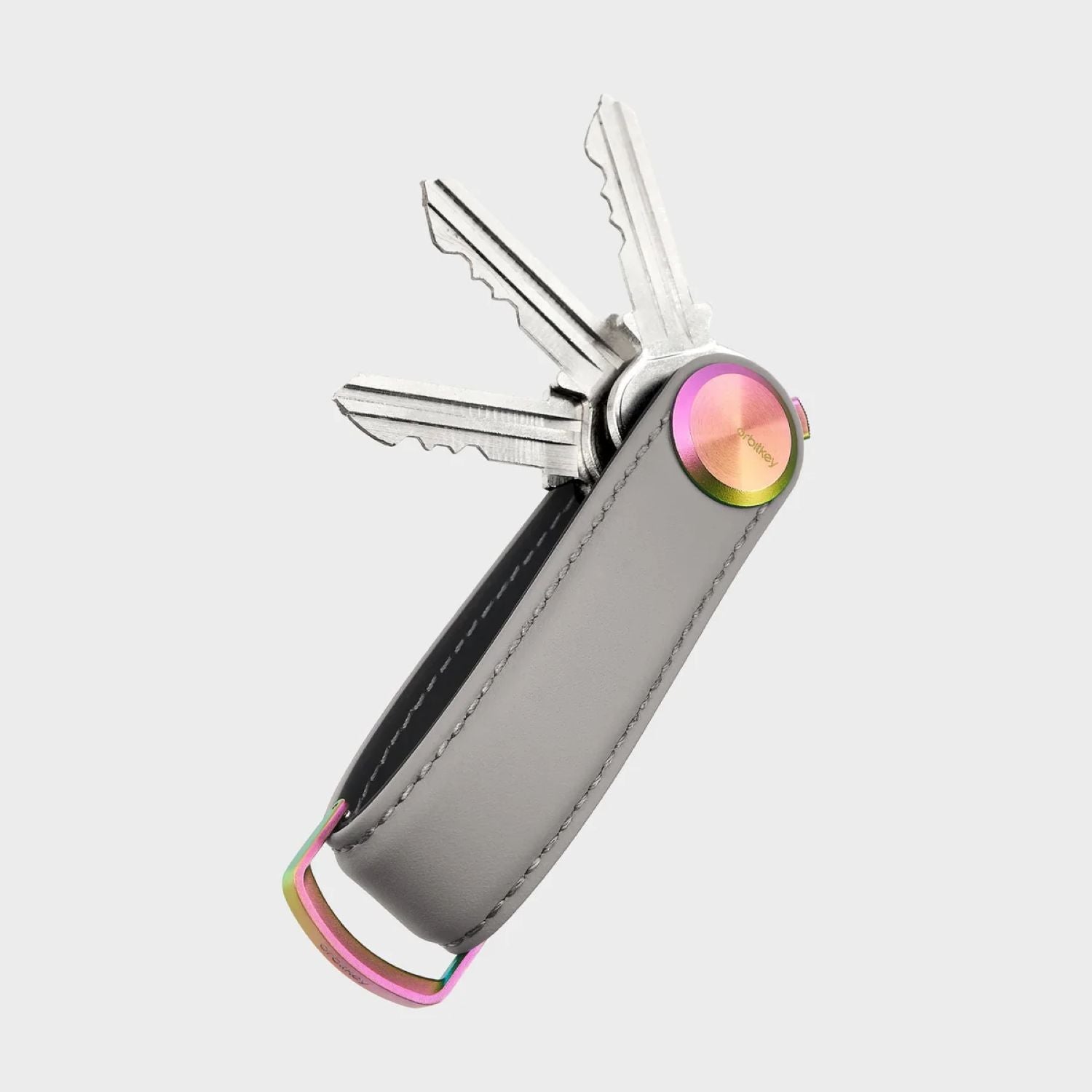 Orbitkey Leather Key Organiser Pro Cosmic Range (Moon Rock)