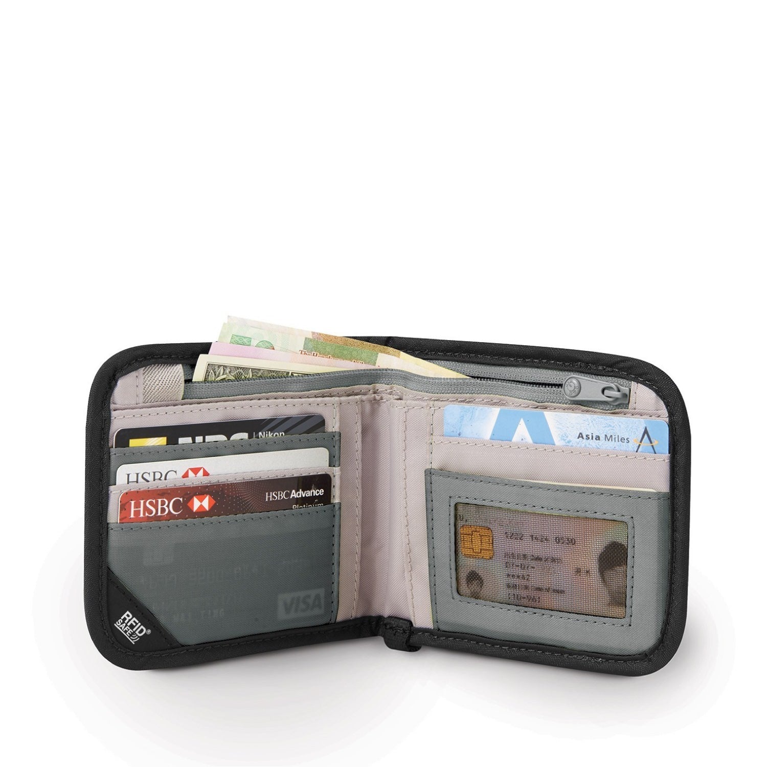 Pacsafe RFIDsafe V100 Bi-Fold Wallet (Black)
