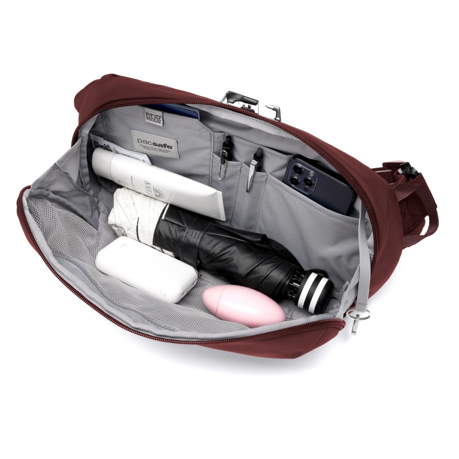 Pacsafe V Anti-Theft Urban Sling - Burgundy