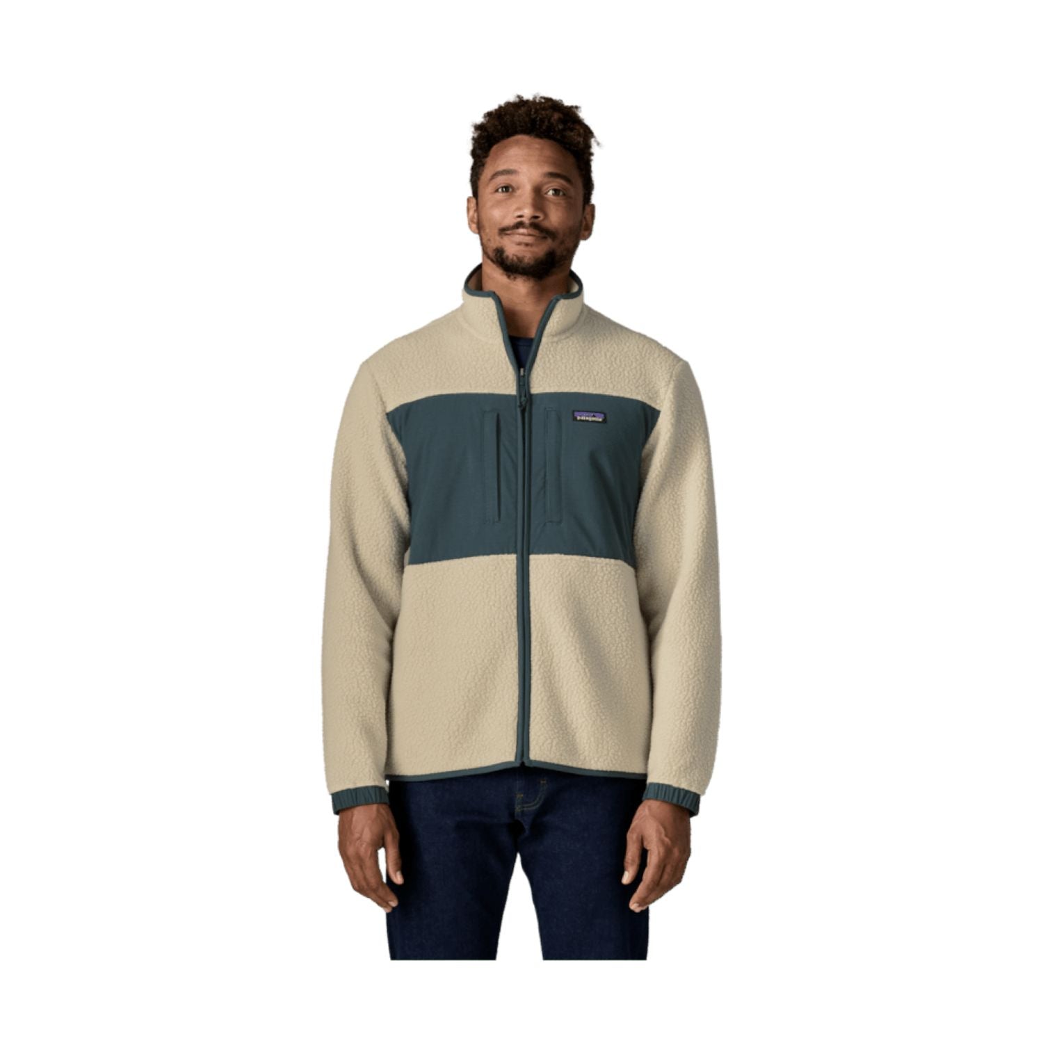 Patagonia Men's Retro Pile Fleece Patch Jacket (Pelican) - L