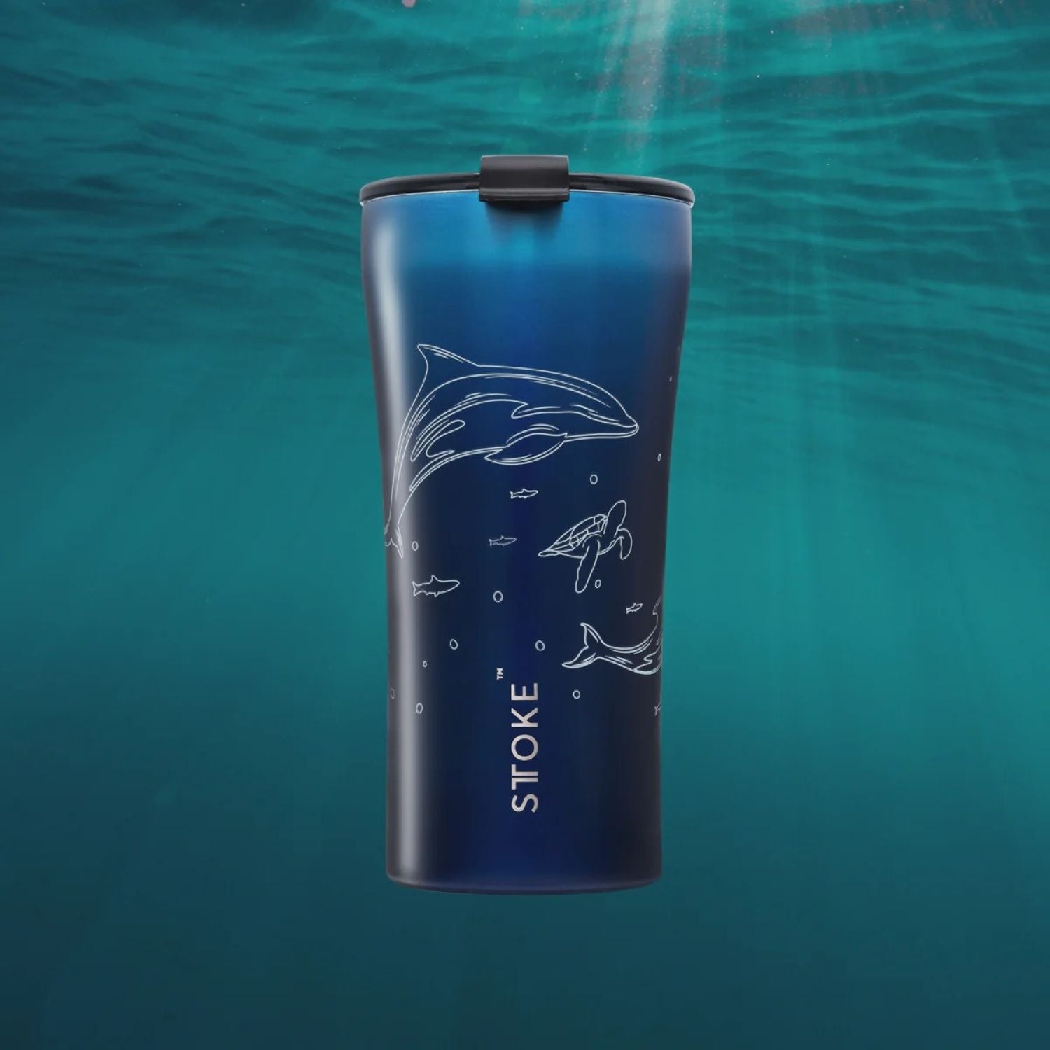 STTOKE Limited Edition Leakproof Ocean Series Insulated Cup 16oz - Dolphin