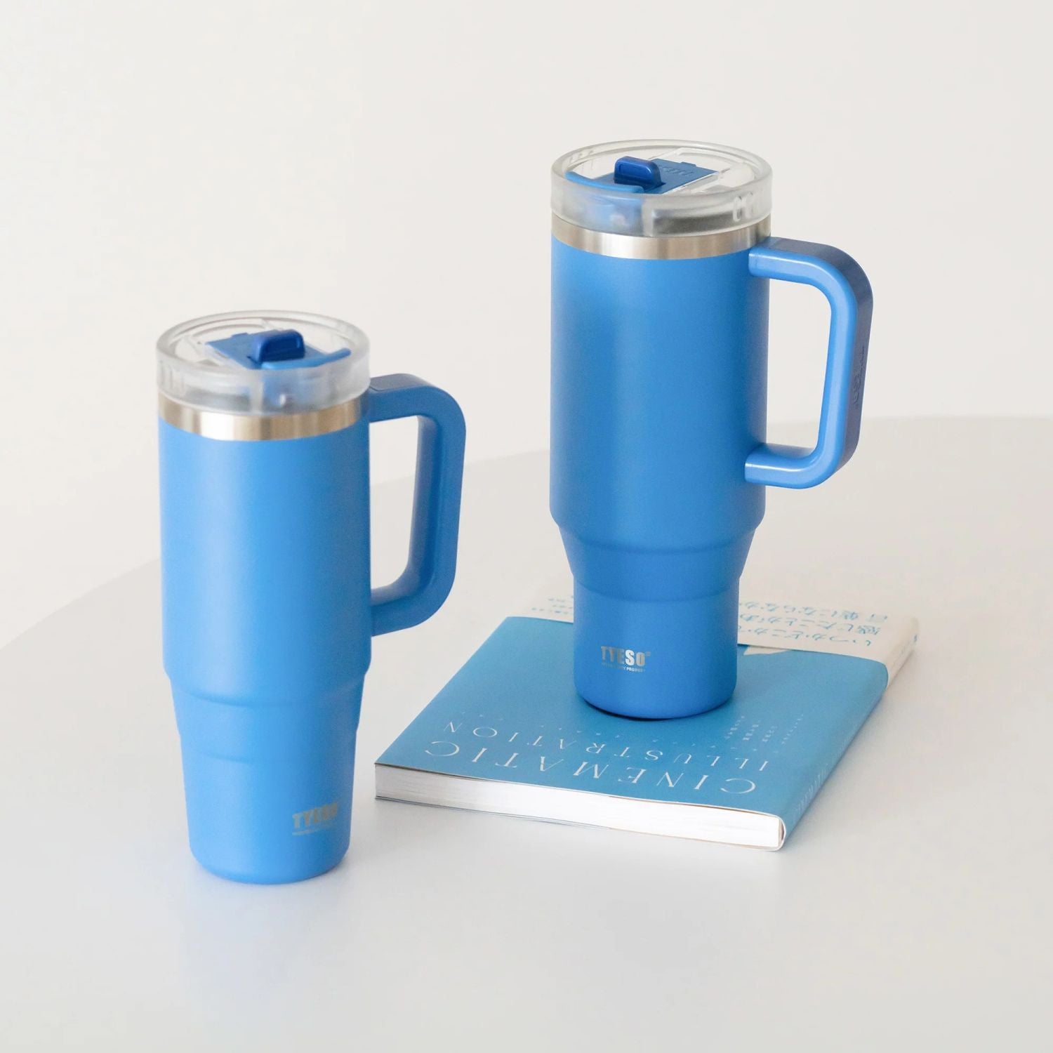 Tyeso Aura Leakproof 2 In 1 Sip & Straw Lid S/S Vacuum Tumbler 1200ml - Klein Blue