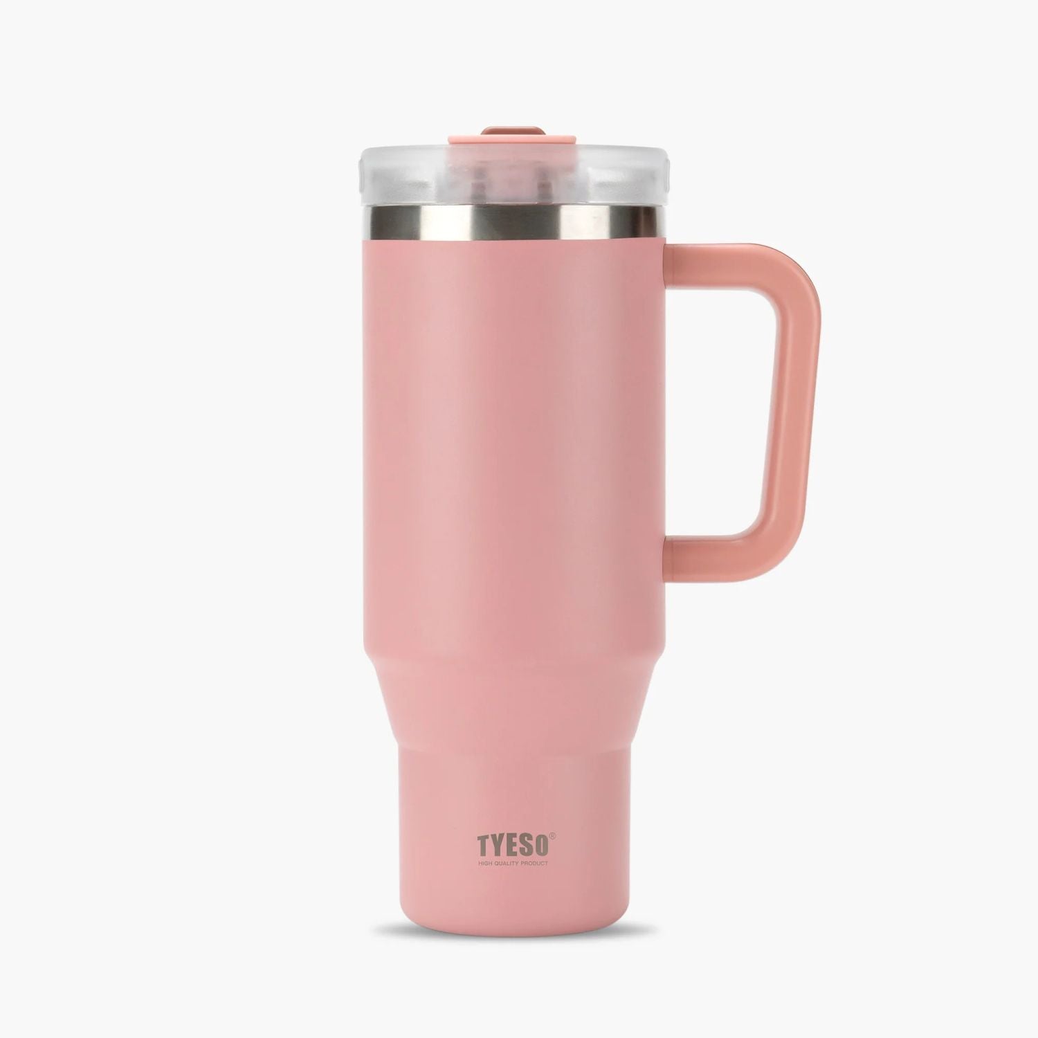 Tyeso Aura Leakproof 2 In 1 Sip & Straw Lid S/S Vacuum Tumbler 1200ml - Pink