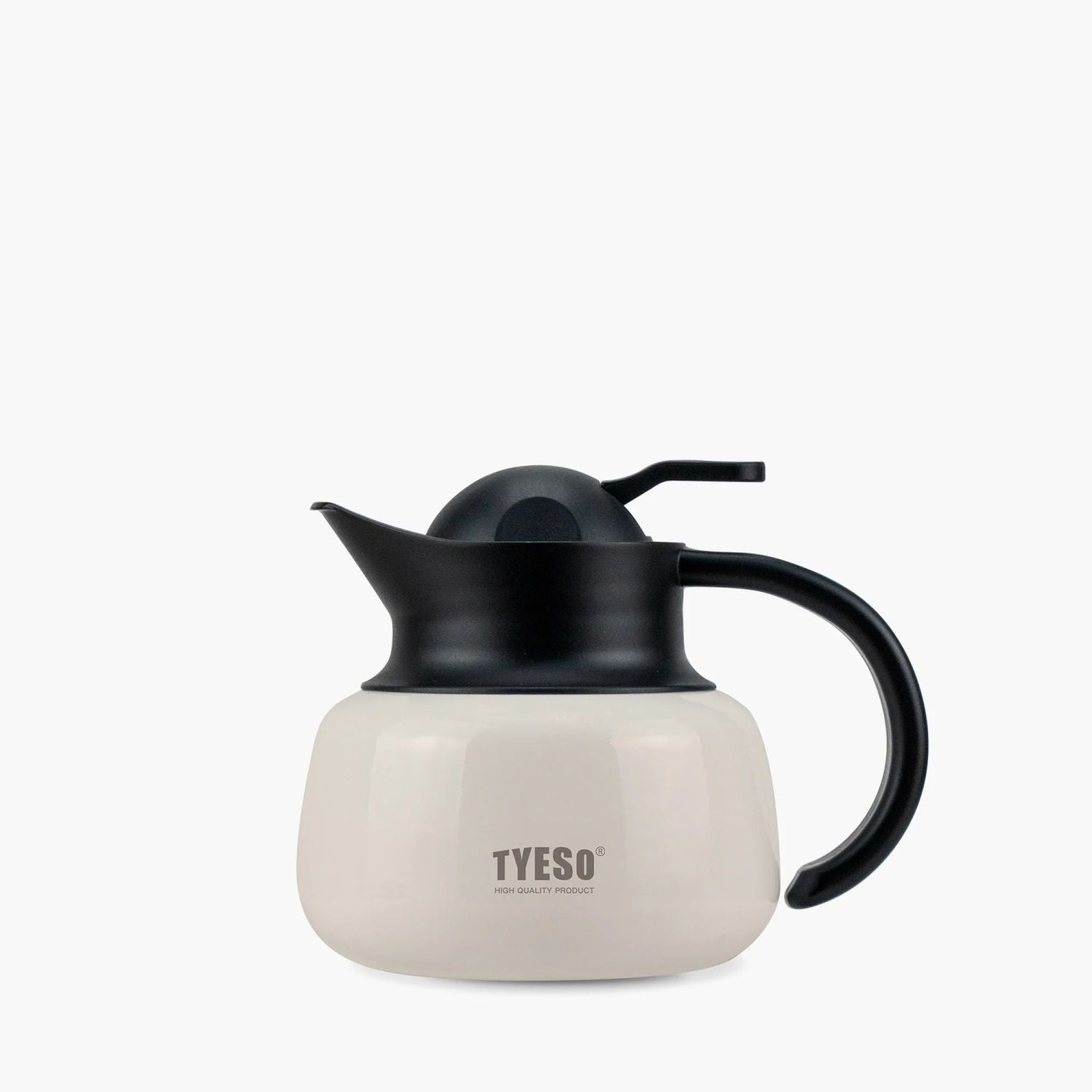 Tyeso Plump Lockable With Filter S/S Vacuum Insulated Tea Pot 600ml - White