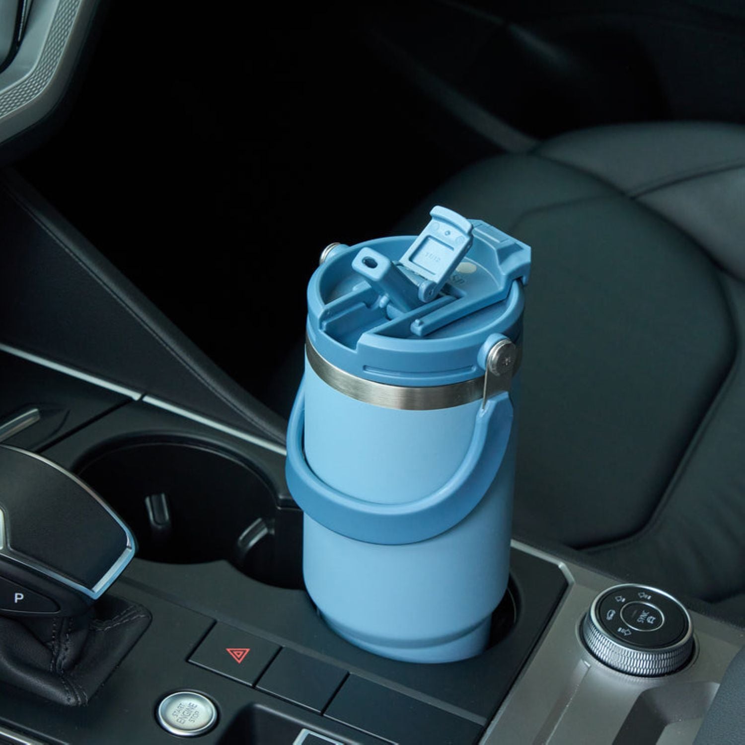 Tyeso Roam 2.0 Leakproof 2 In 1 Sip & Straw Lid S/S Vacuum Insulated Tumbler With Handle 1200ML - Blue