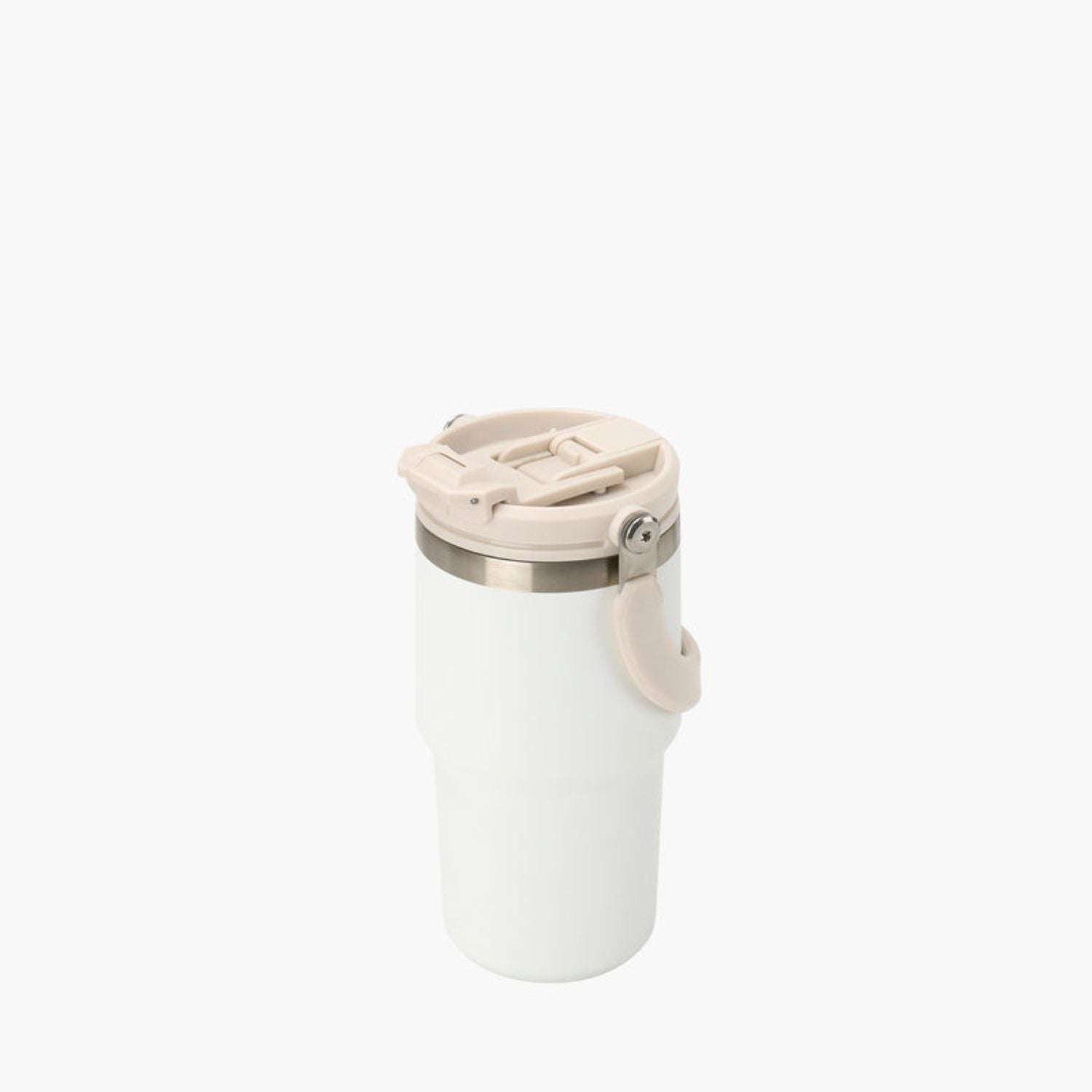 Tyeso Roam 2.0 Leakproof 2 In 1 Sip & Straw Lid S/S Vacuum Insulated Tumbler With Handle 600ML - White