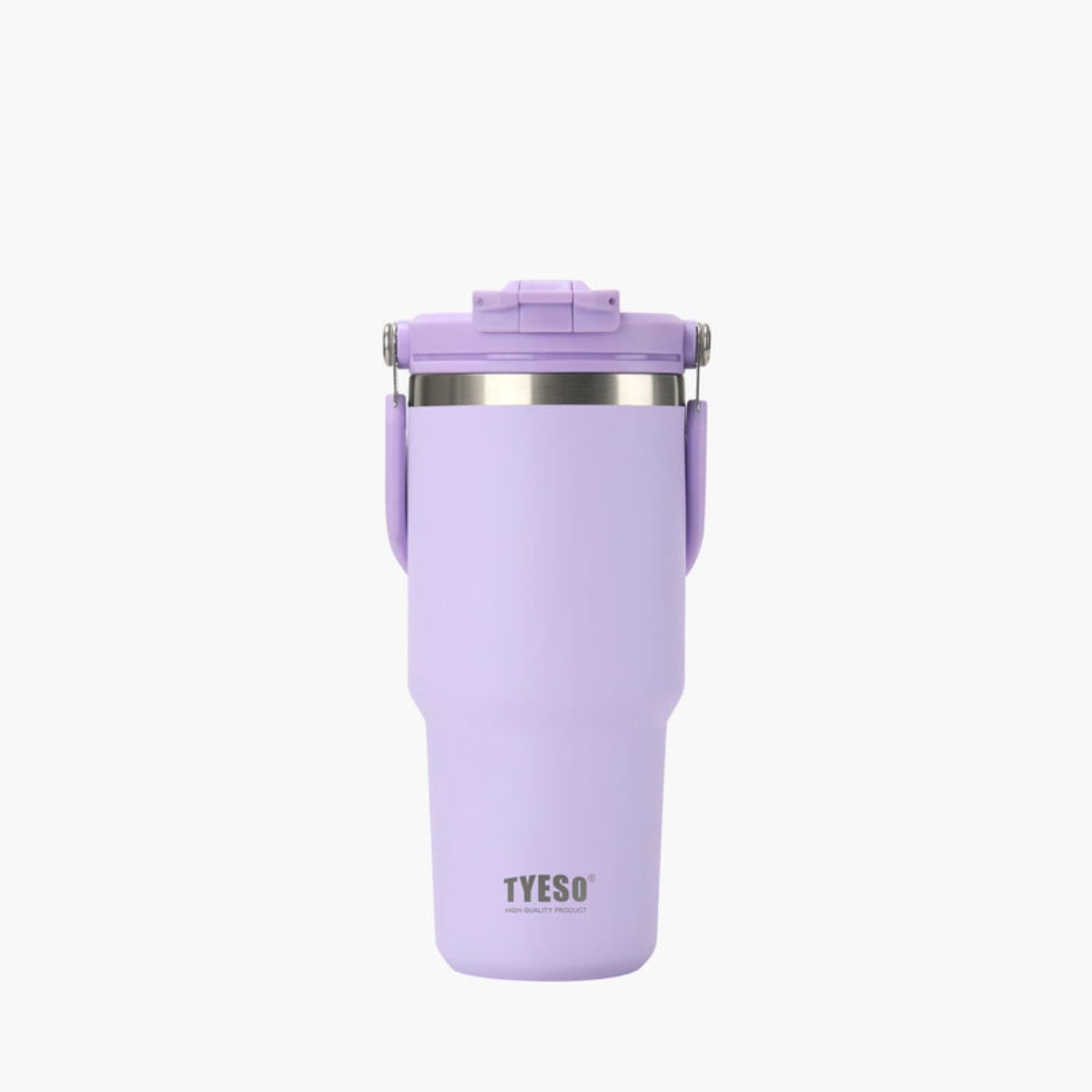Tyeso Roam 2.0 Leakproof 2 In 1 Sip & Straw Lid S/S Vacuum Insulated Tumbler With Handle 750ML - Purple