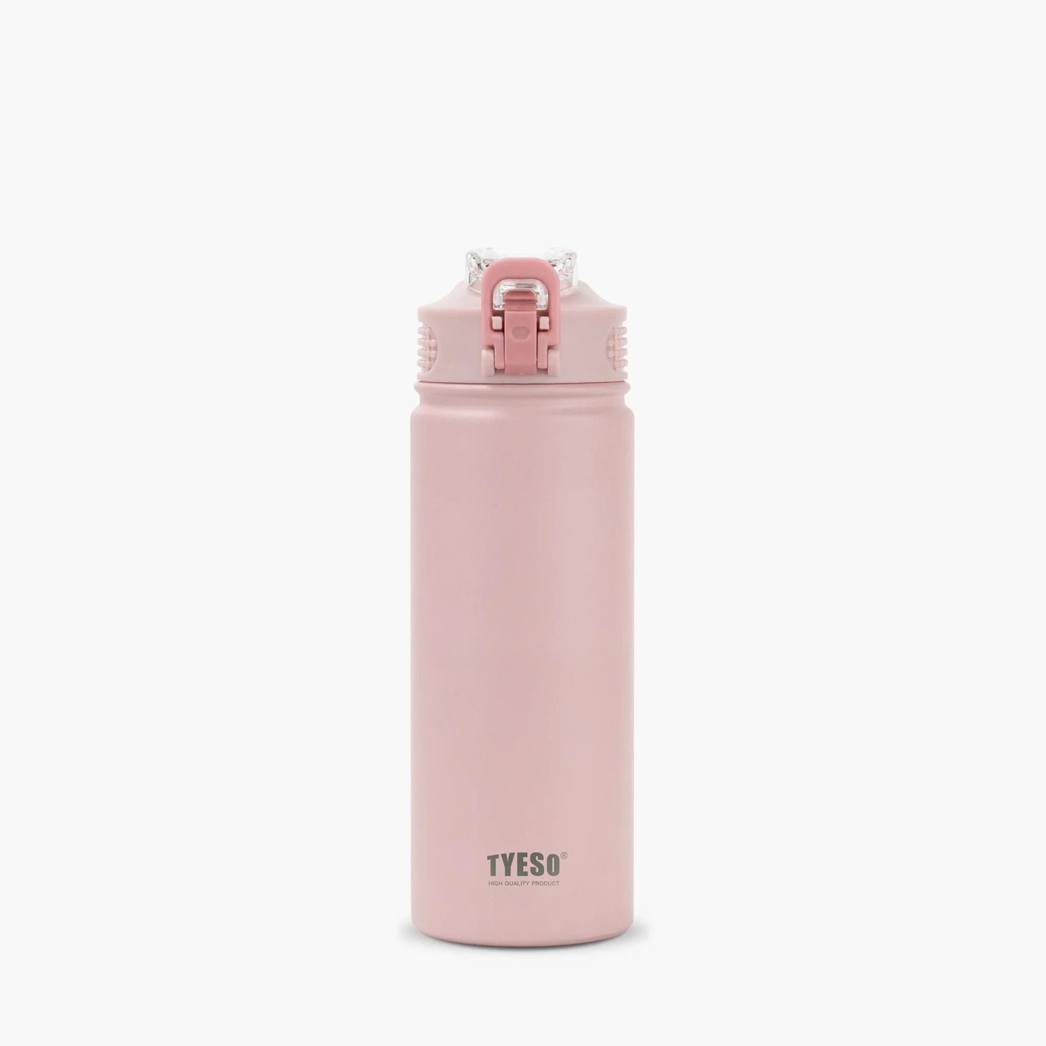 Tyeso Wander Lockable One Press Straw Flip Lid S/S Vacuum Insulated Bottle With Handle 600ml - Pink