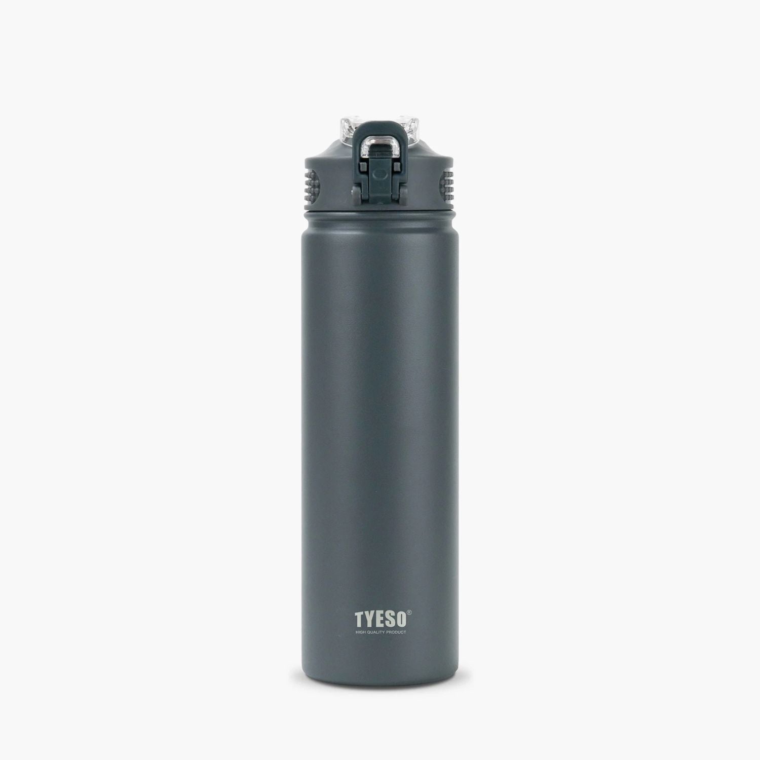 Tyeso Wander Lockable One Press Straw Flip Lid S/S Vacuum Insulated Bottle With Handle 750ml - Gray