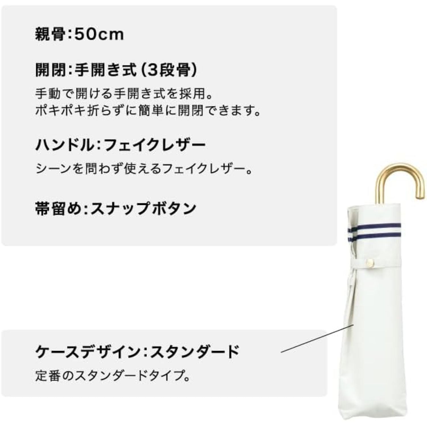 WPC Blackout Sailor Mini Folding UV Protection Upf 50+ Umbrella 50cm (Navy)