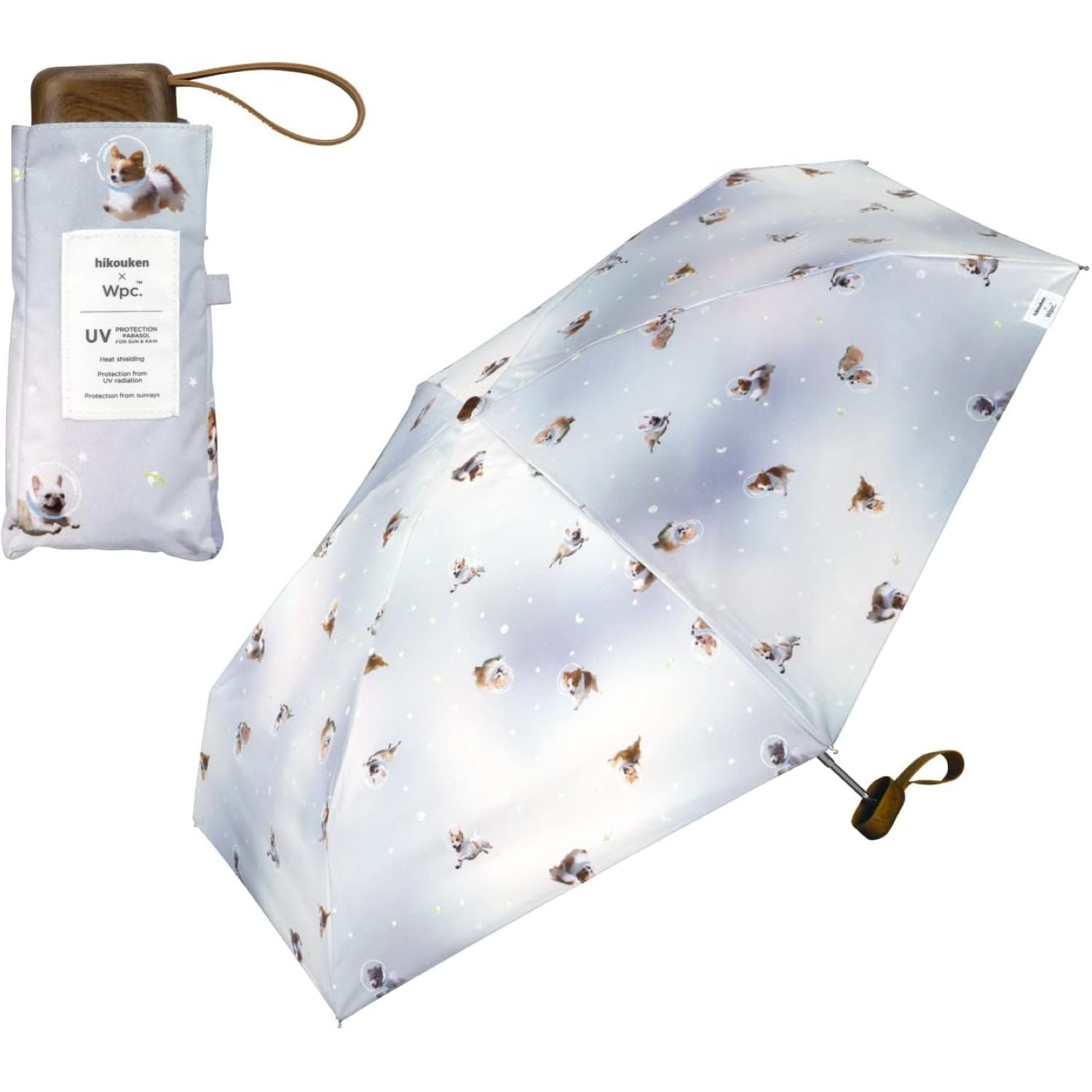 WPC Hikouken UV Protection Upf 50+ Umbrella 49cm (Light Grey)