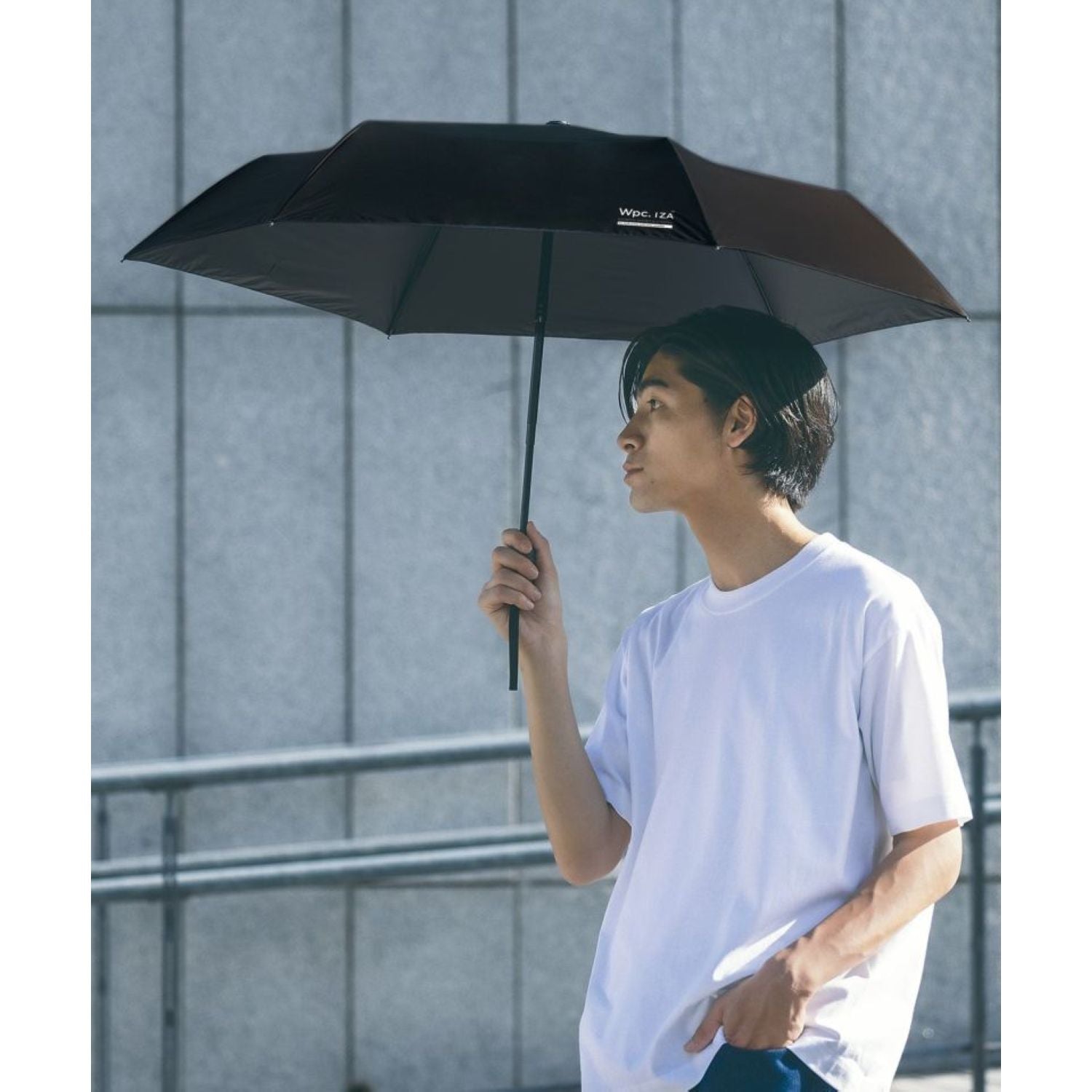 WPC IZA Automatic And Safe (2025) UV Protection UPF 50+ Men's Umbrella 54cm (Black)