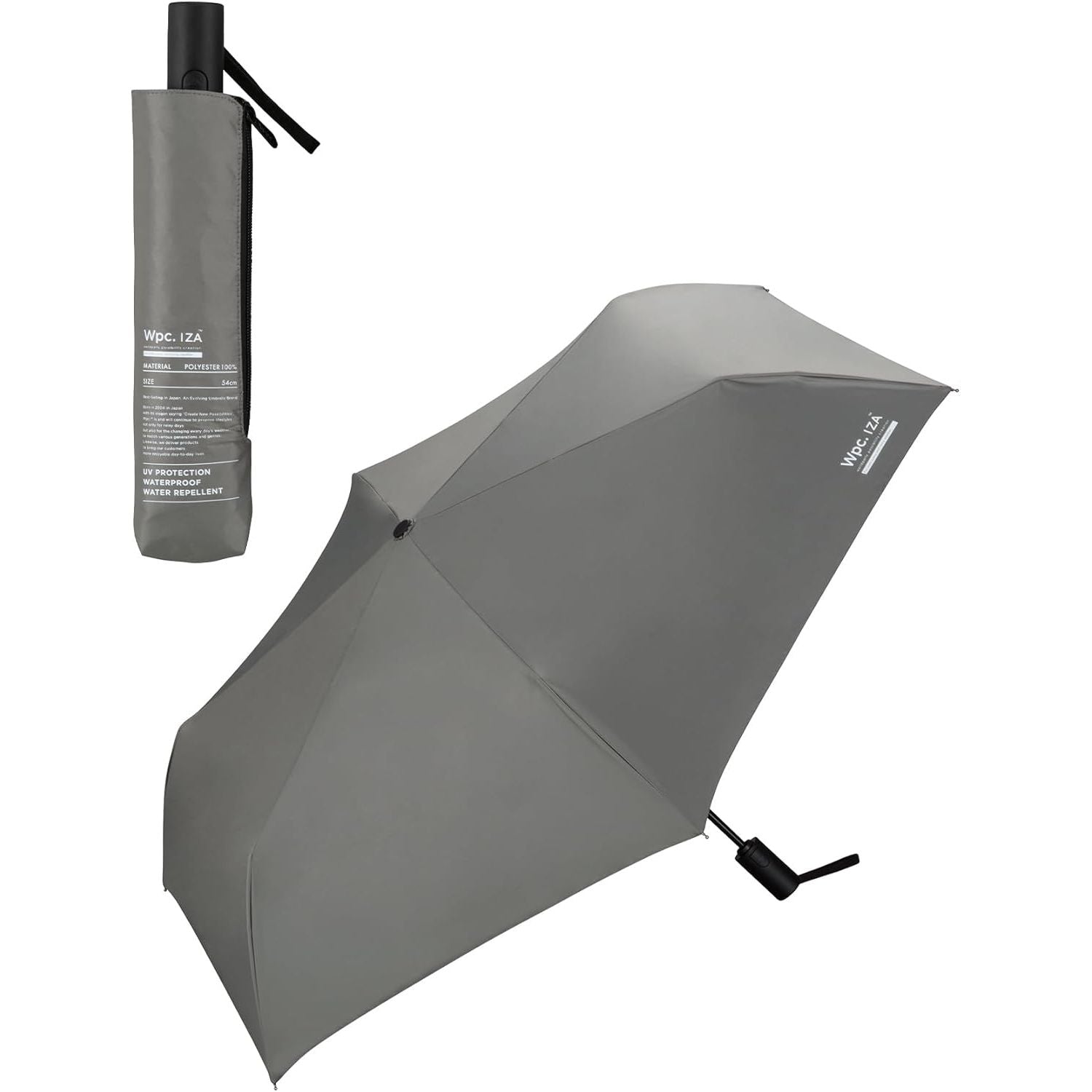 WPC IZA Automatic And Safe (2025) UV Protection Upf 50+ Men'S Umbrella 54cm (Grey)