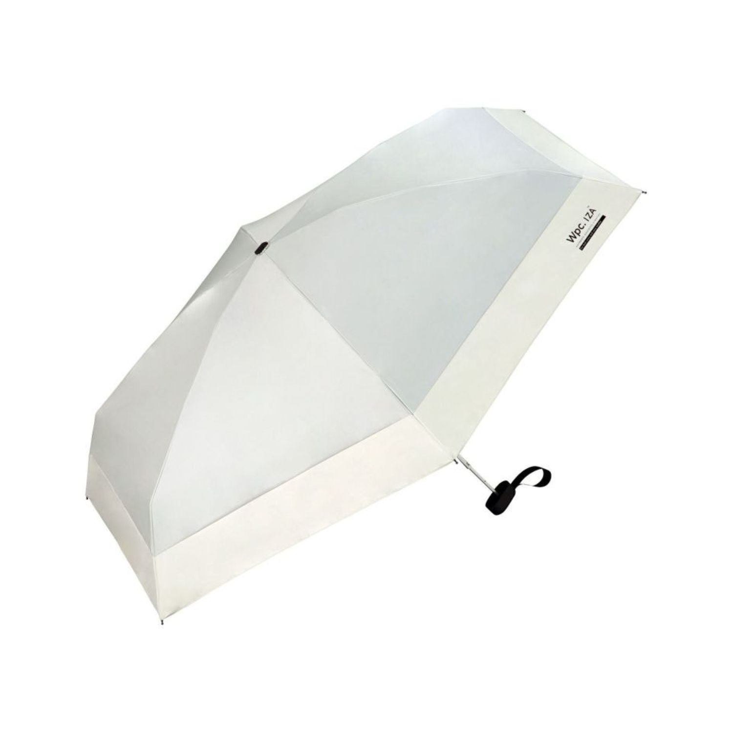 WPC IZA Compact (2025) UV Protection UPF 50+ Umbrella 53cm (Light Grey X Off White)