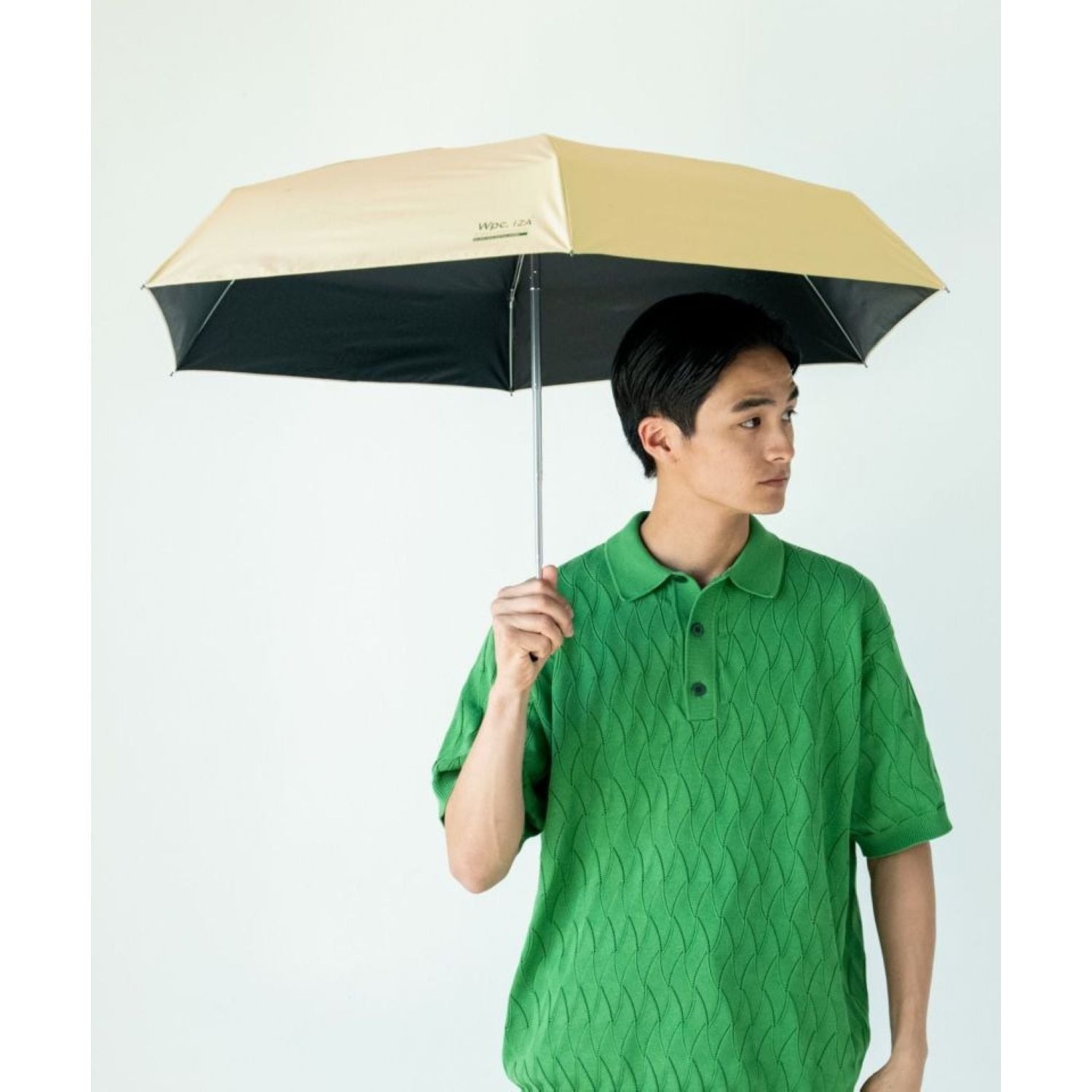 WPC IZA Compact (2025) UV Protection UPF 50+ Umbrella 53cm (Light Grey X Off White)