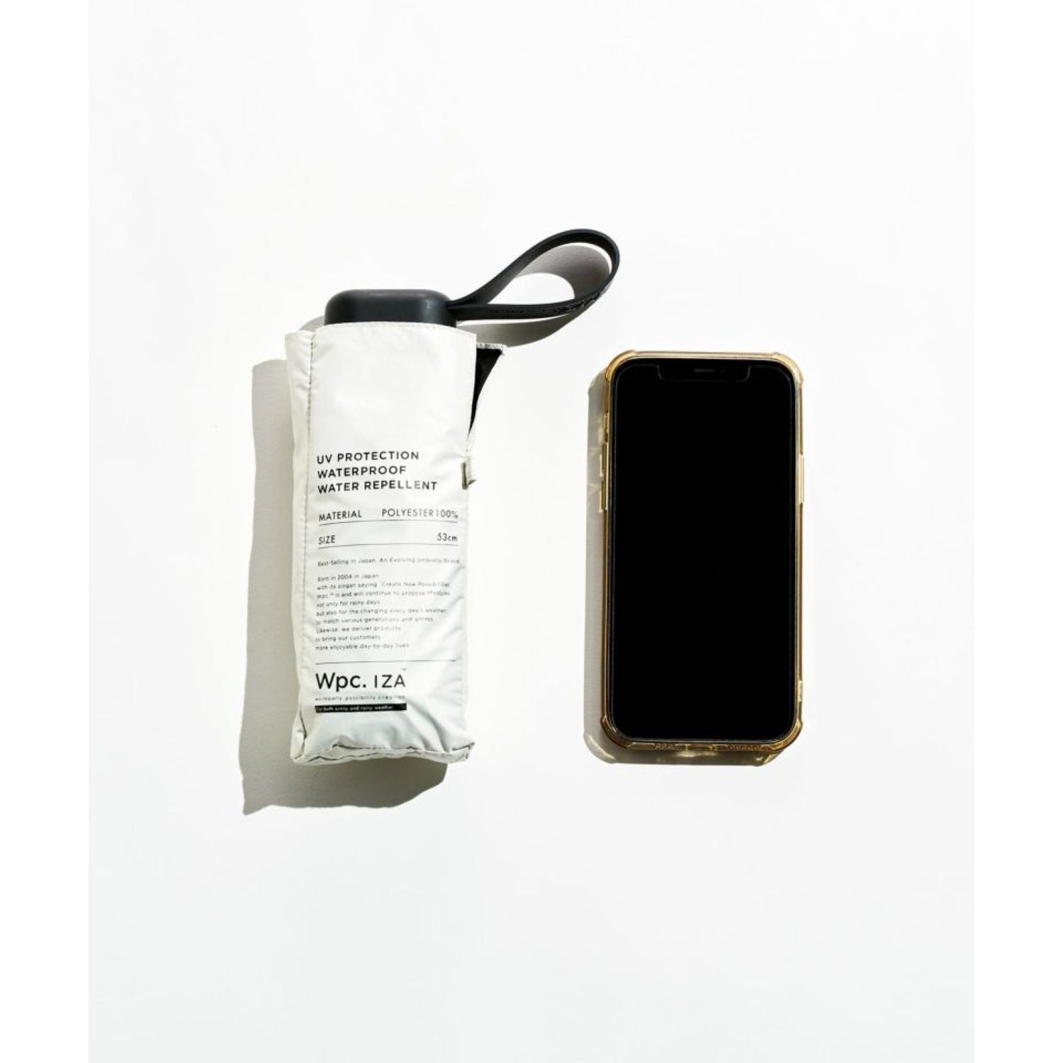 WPC IZA Compact (2025) UV Protection UPF 50+ Umbrella 53cm (Off White)