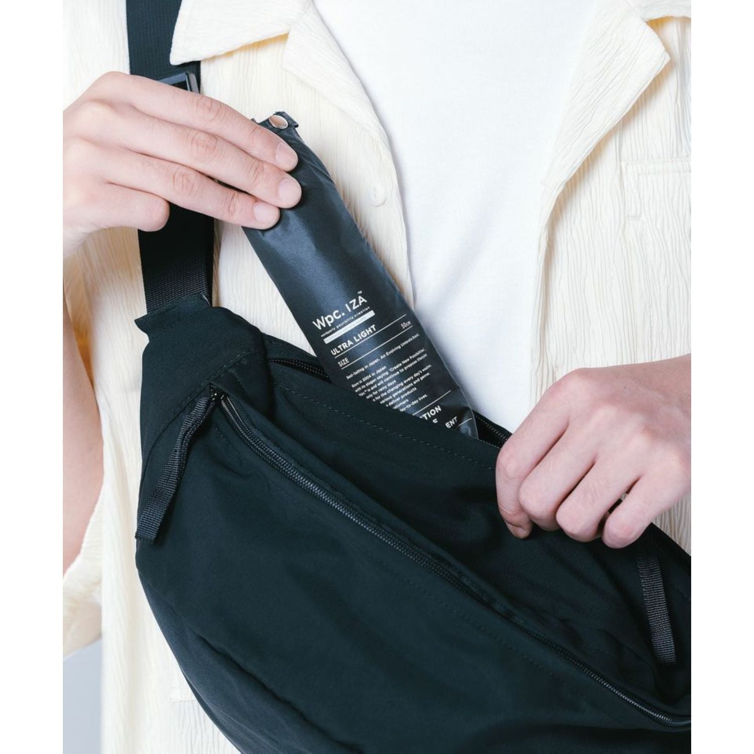 WPC IZA Ultra Light UV Protection UPF 50+ Umbrella 50cm (Black)