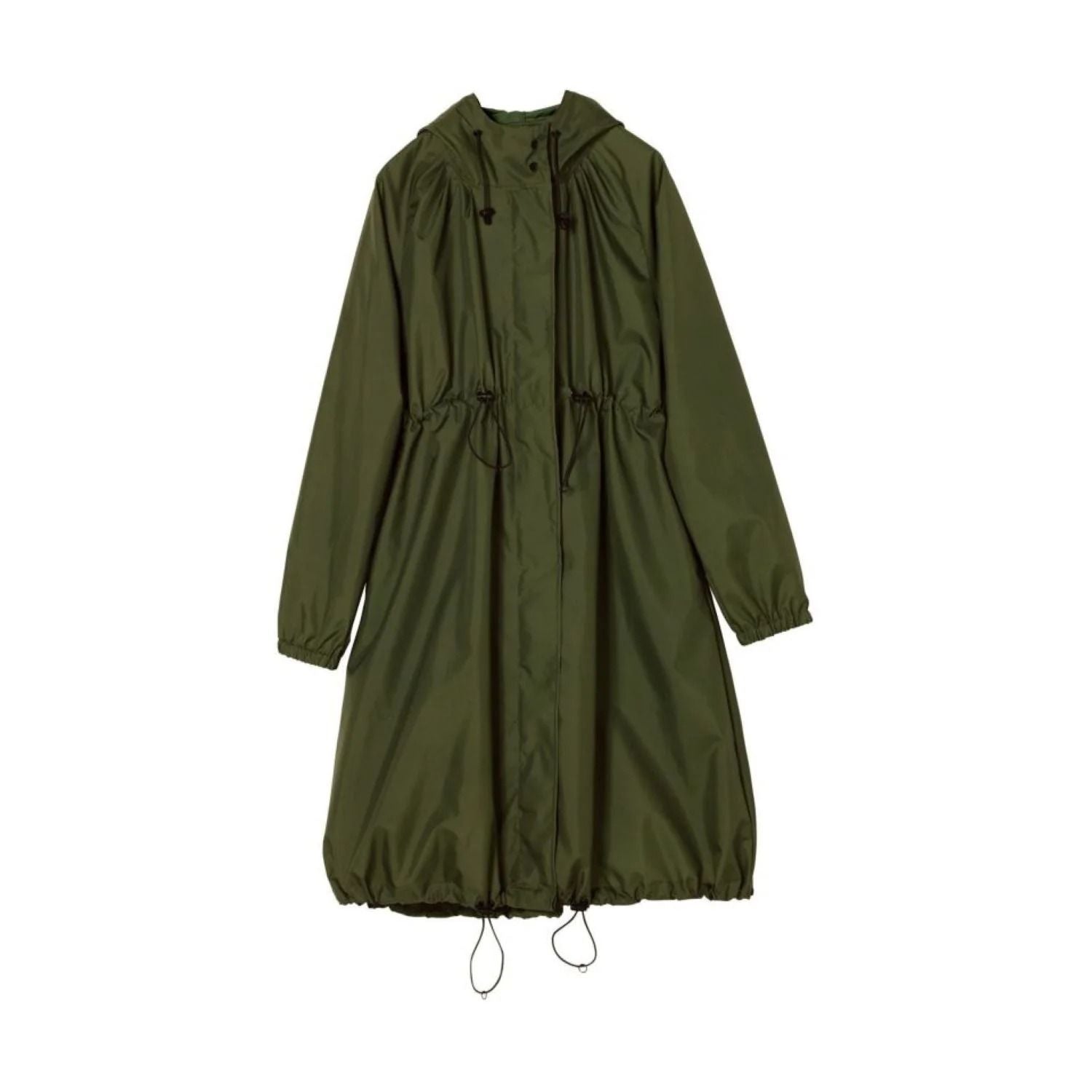 WPC Long Mods (2026) Women Raincoat One Size (Olive Green)