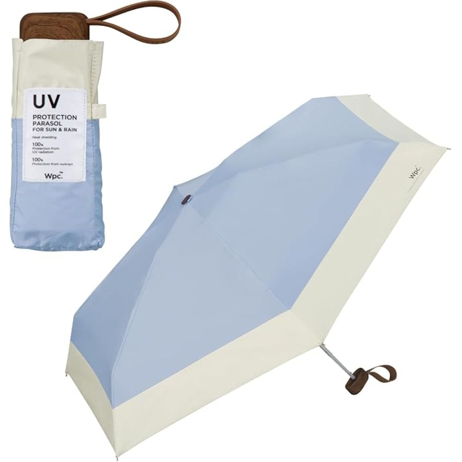 WPC Patchwork Tiny (2025) UV Protection UPF 50+ Umbrella 47cm (Saxon Blue)