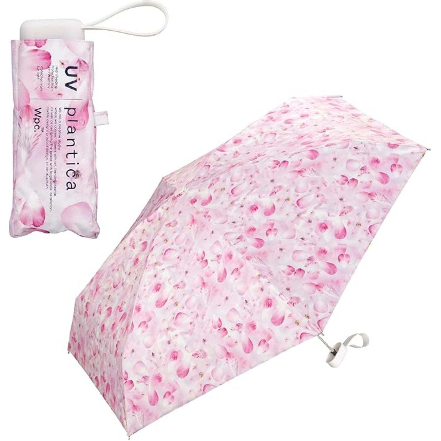 WPC X Plantica (2025) UV Protection UPF 50+ Umbrella 47cm (Pink)