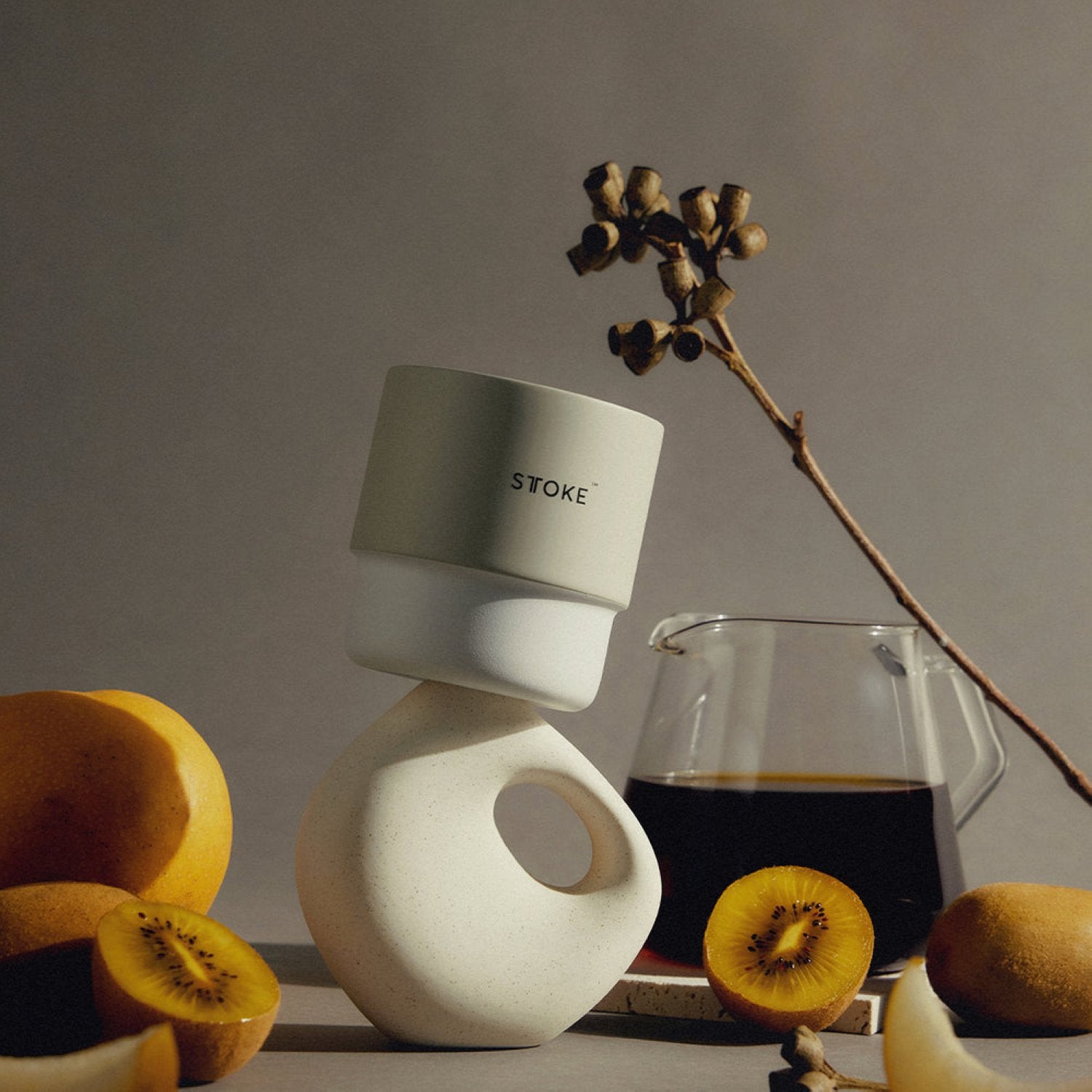 STTOKE Swirl Home Cup 7oz - Champagne Grey