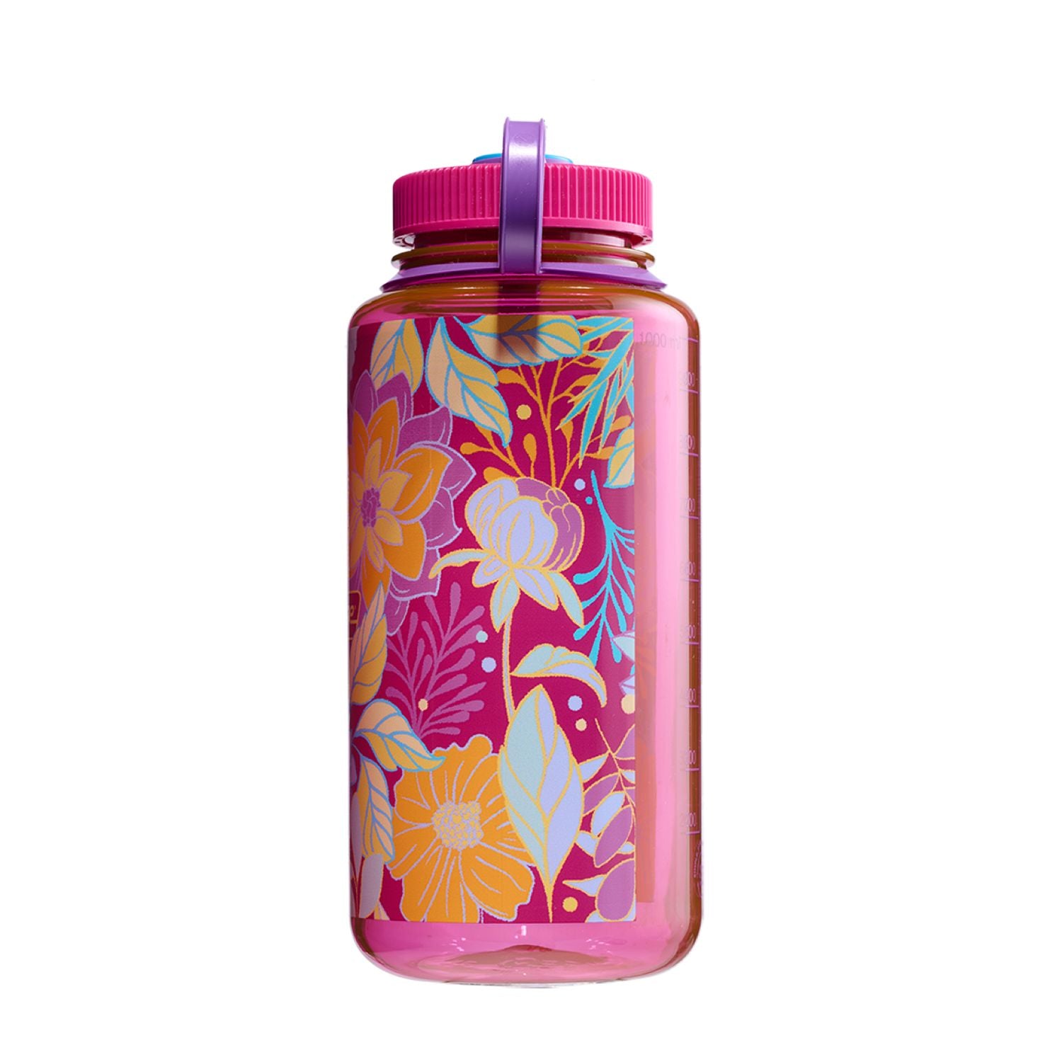 Nalgene 32Oz Wide Mouth Bottle Magenta With Botanical Florals