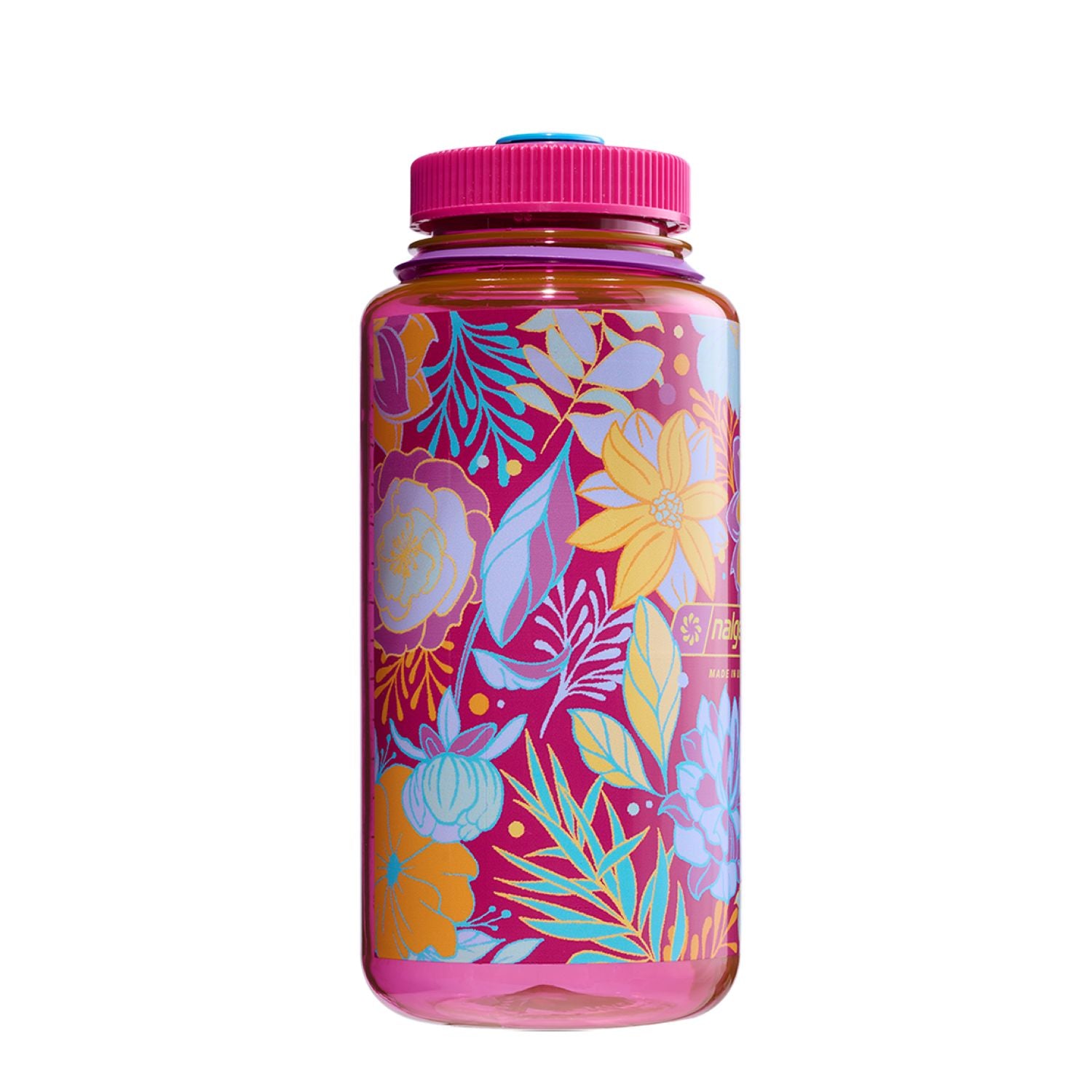 Nalgene 32Oz Wide Mouth Bottle Magenta With Botanical Florals