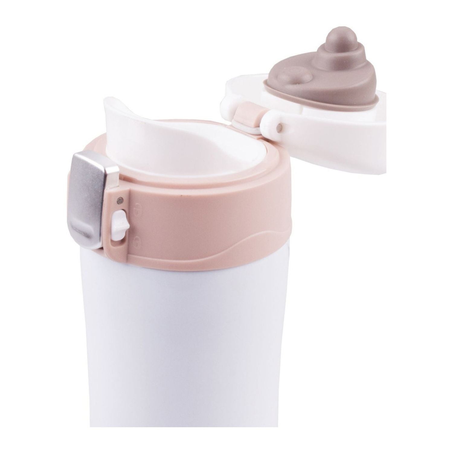 Oasis Stainless Steel Flip-Top Vacuum Flask Insulated Water Bottle 450ML - White