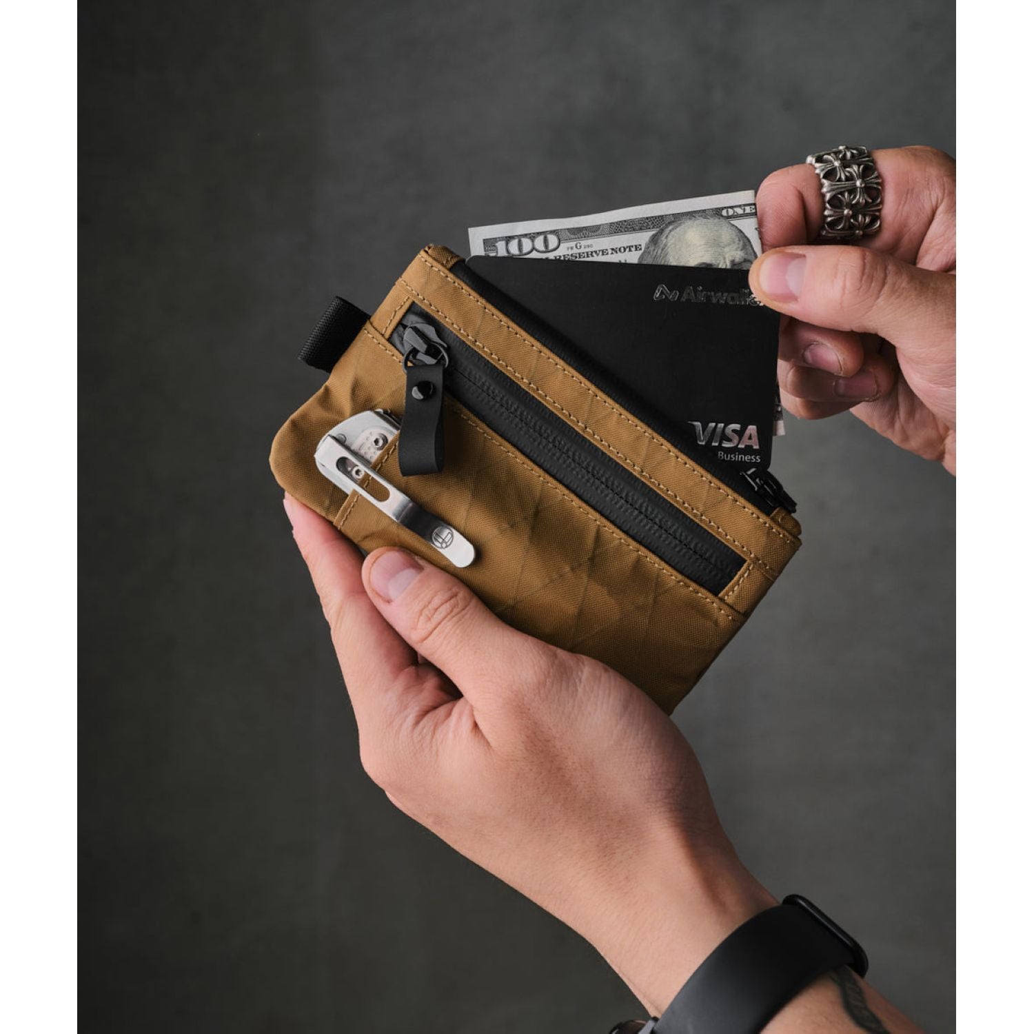 ALPAKA Zip Cardholder X-Pac VX21 (Coyote Brown) – The Planet Traveller