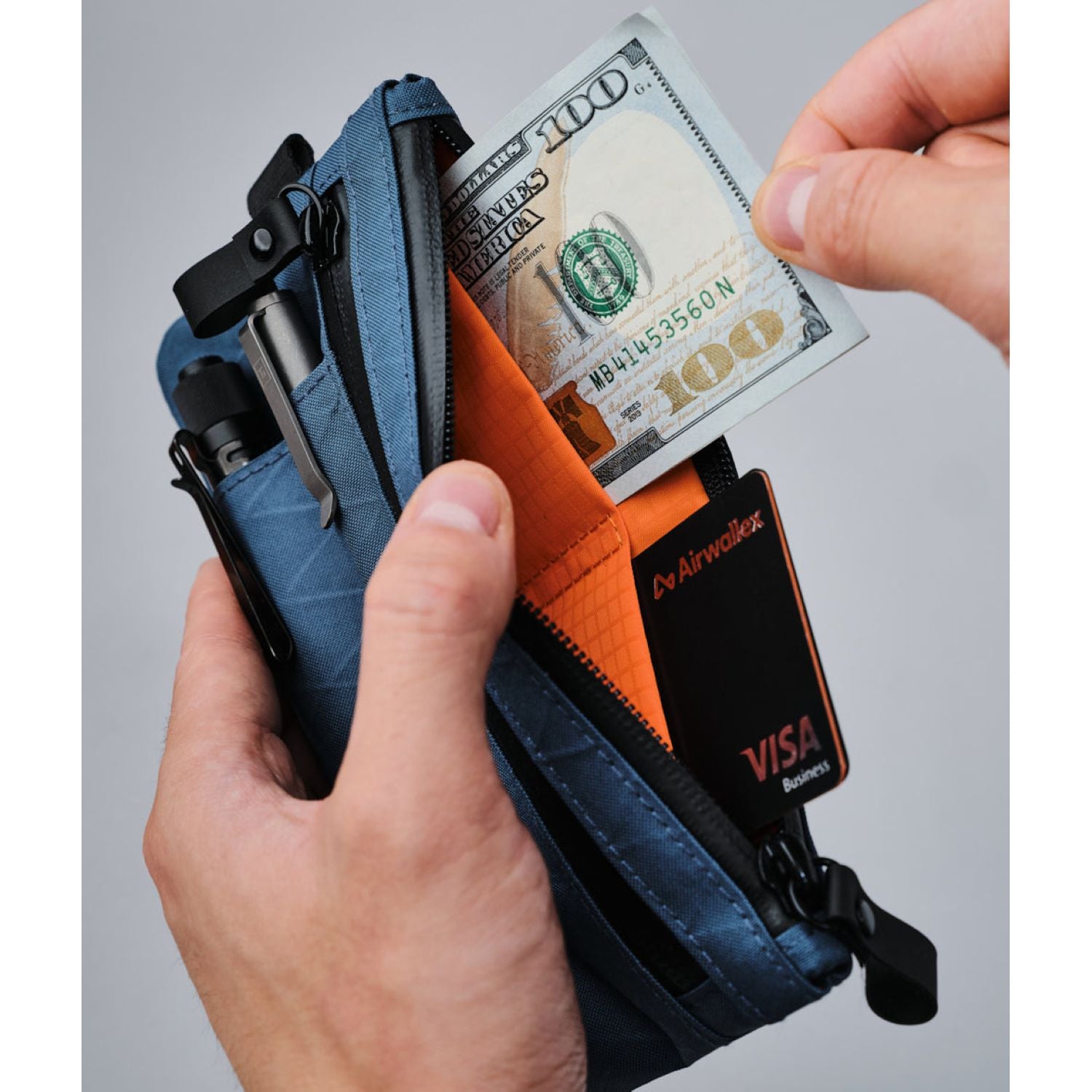 ALPAKA Zip Clutch RX30 (Ocean Blue)