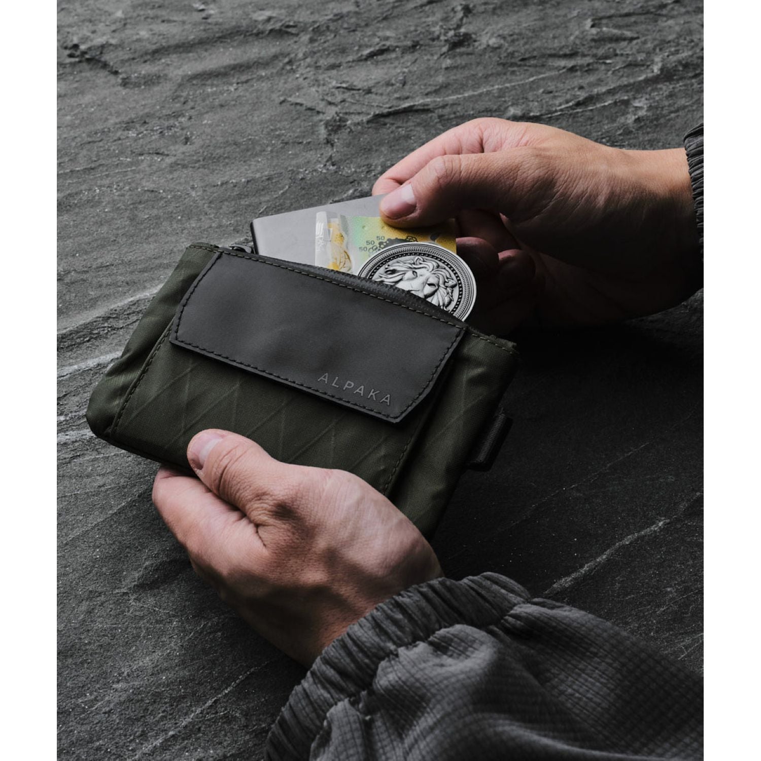 ALPAKA Zip Pouch Coin X-Pac VX21 (Green)