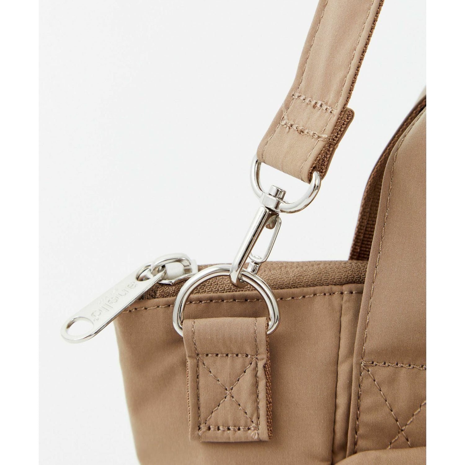 Anello Circle 2Way Mini Tote Bag (Beige)