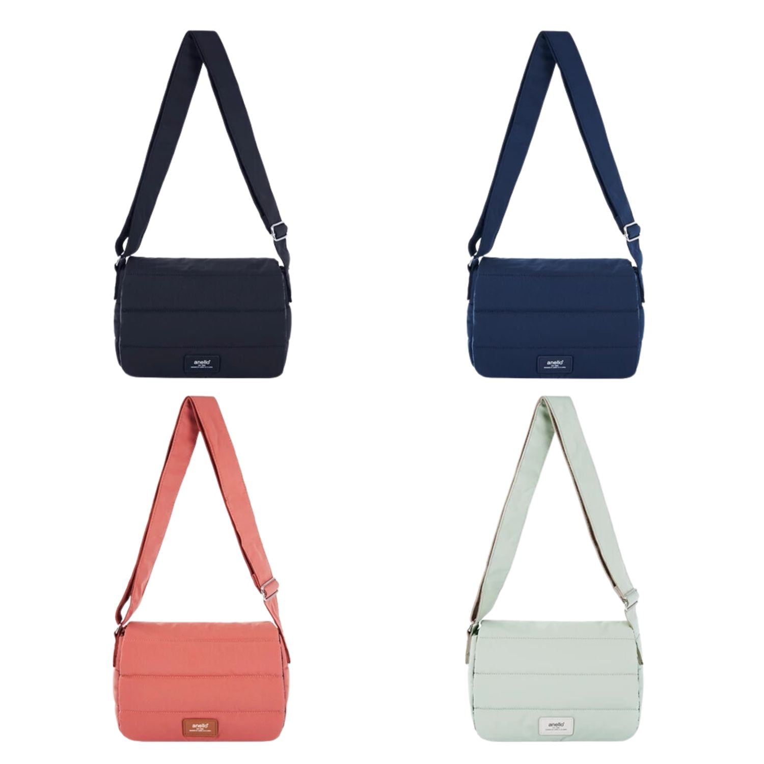 Anello Fuzzy Flappy Shoulder Bag (Navy)