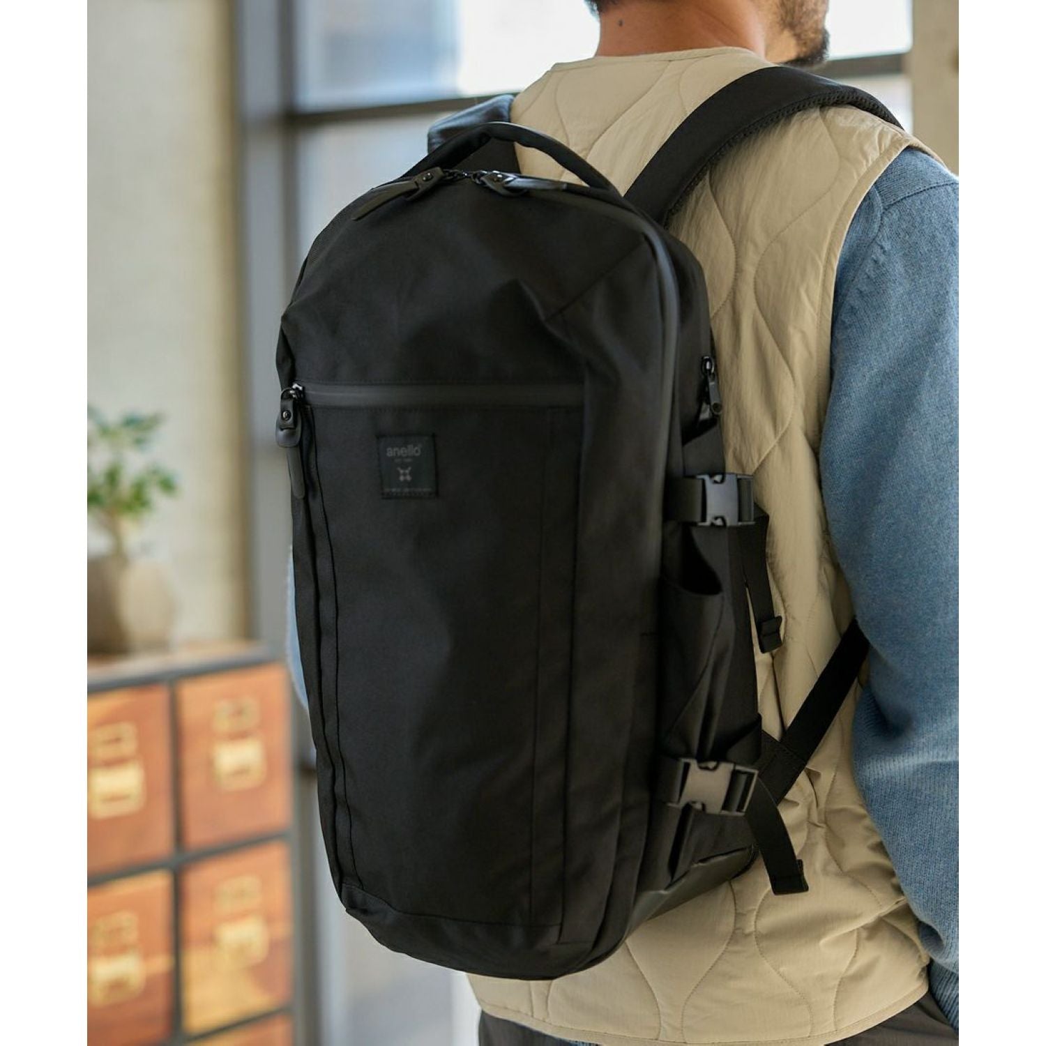 Anello Solid Multi Functional Backpack (Black)