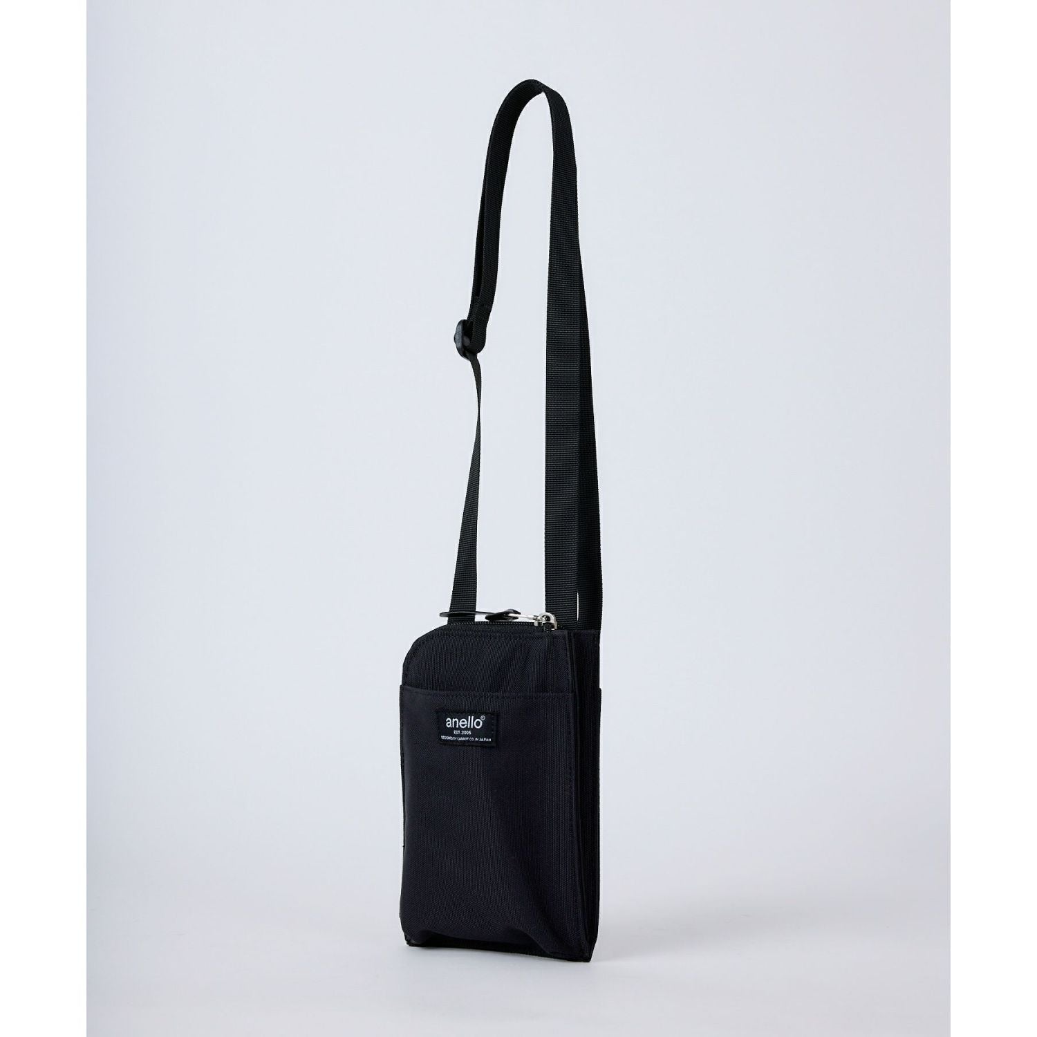 Anello To Go Rounded Zip Mini Shoulder Bag (Black)