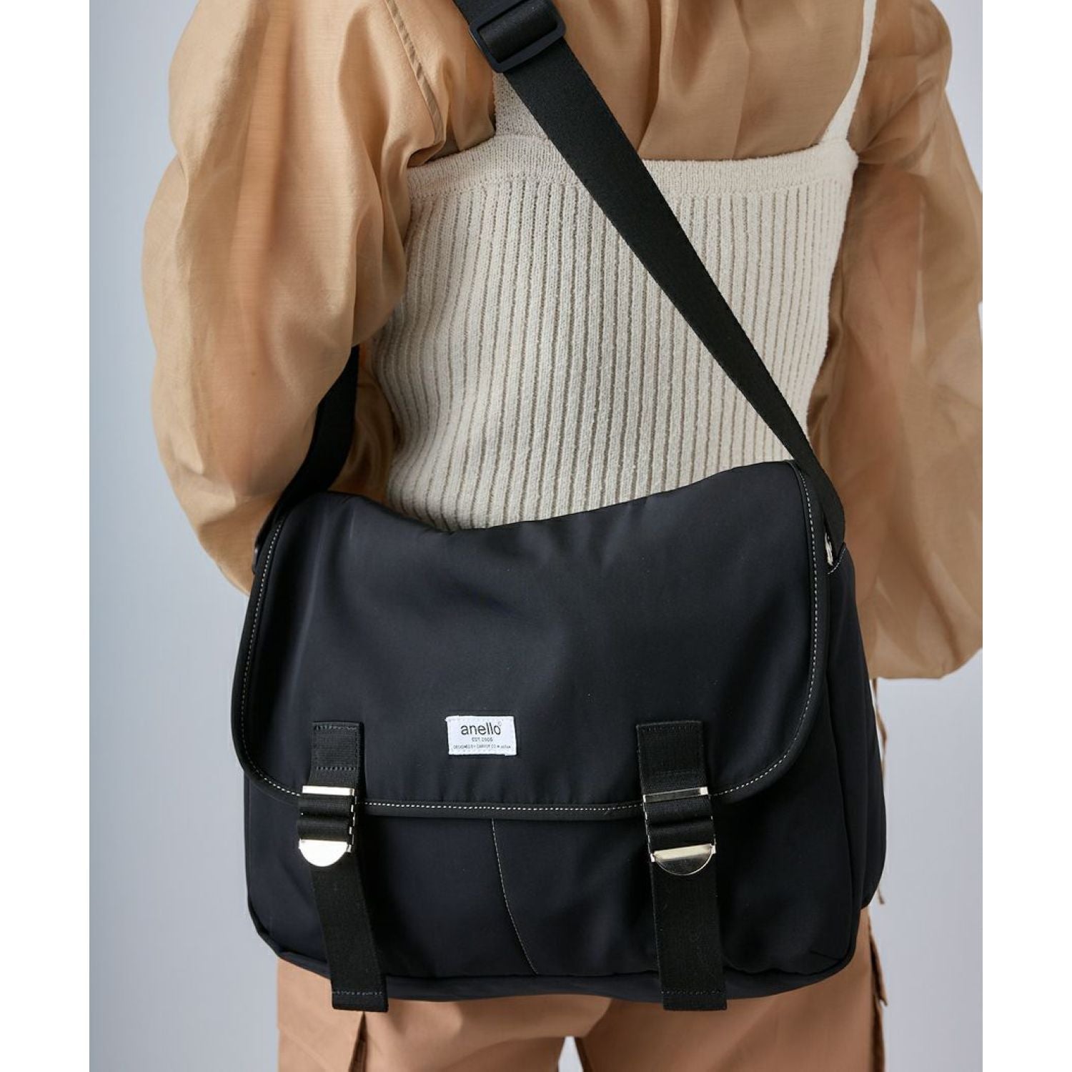 Anello Town Messenger Bag (Navy)