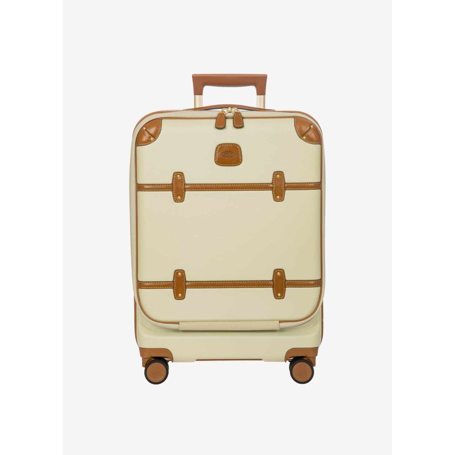 BRIC'S Bellagio 3 21" Expandable Carry-On Luggage Spinner + Pocket with USB (Cream)