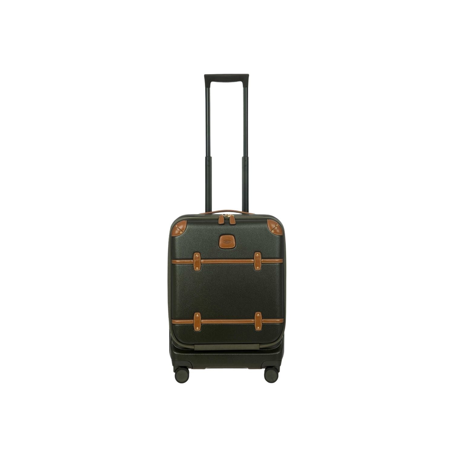BRIC'S Bellagio 3 21" Expandable Carry-On Luggage Spinner + Pocket with USB (Olive)