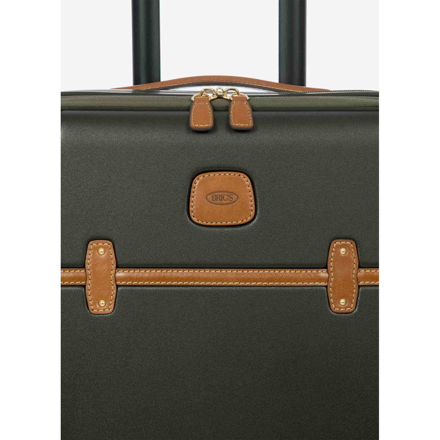BRIC'S Bellagio 3 21" Expandable Carry-On Luggage Spinner + Pocket with USB (Olive)