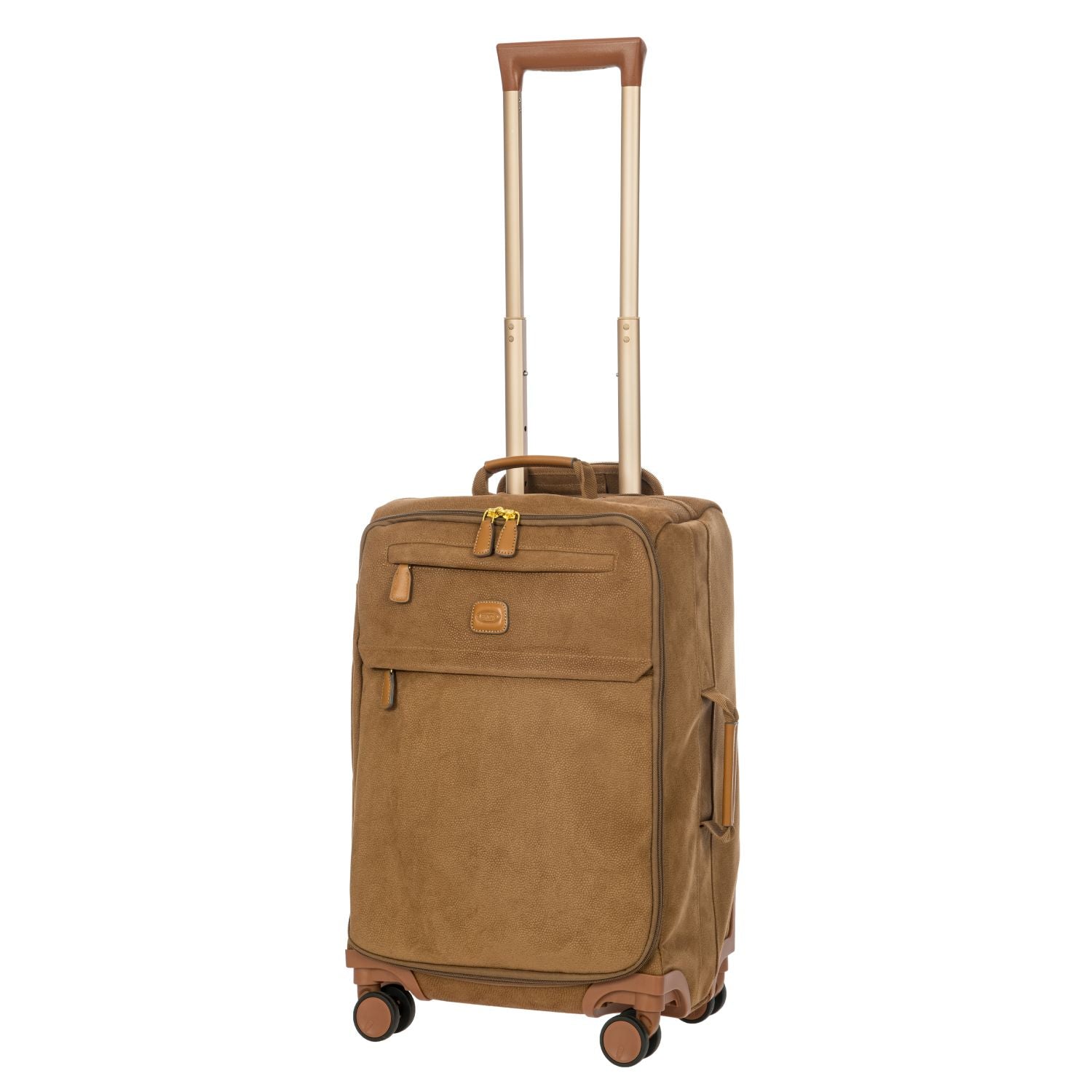 BRIC'S Life 22" Carry On Luggage With Front Access Opening Spinner (Camel)