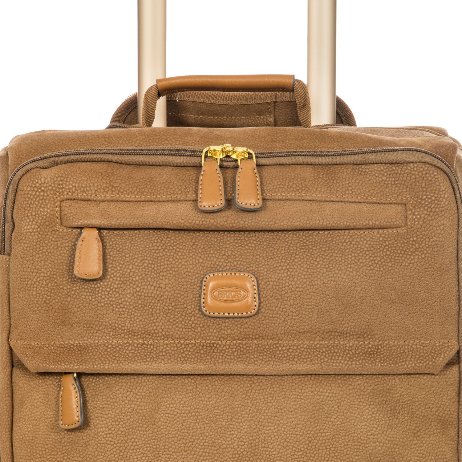 BRIC'S Life 22" Carry On Luggage With Front Access Opening Spinner (Camel)