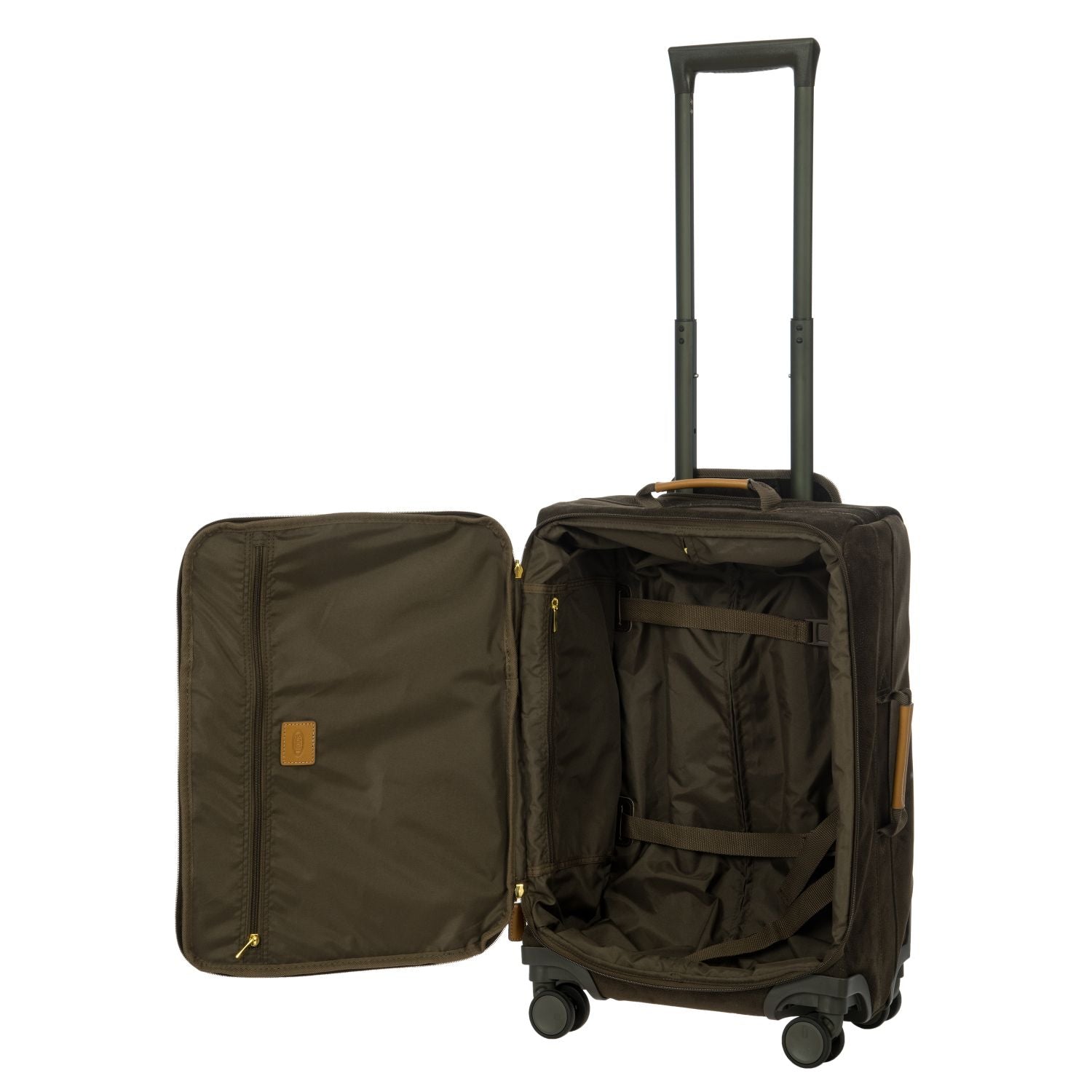 BRIC'S Life 22" Carry On Luggage With Front Access Opening Spinner (Olive)