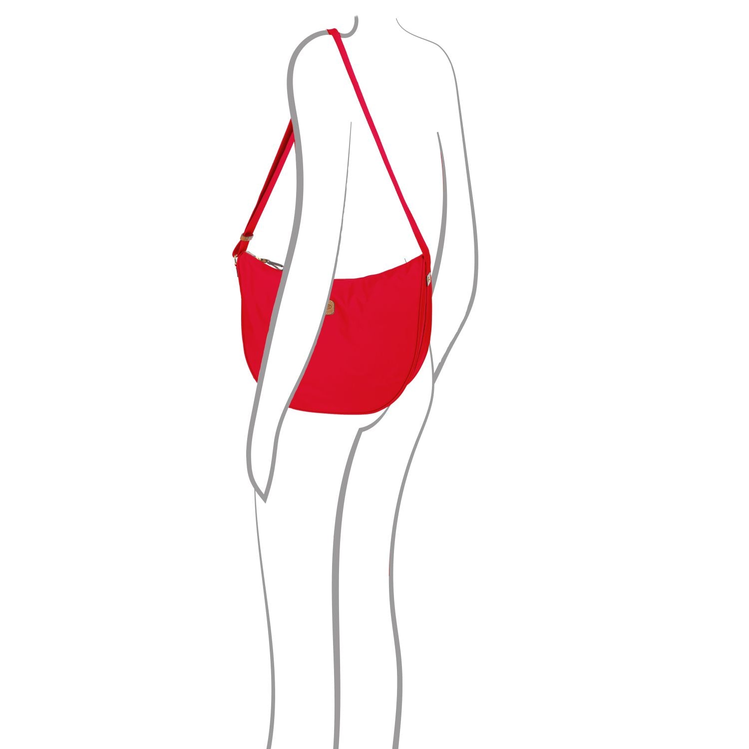 BRIC'S X-Bag Half Moon Bag - Large (Geranium)